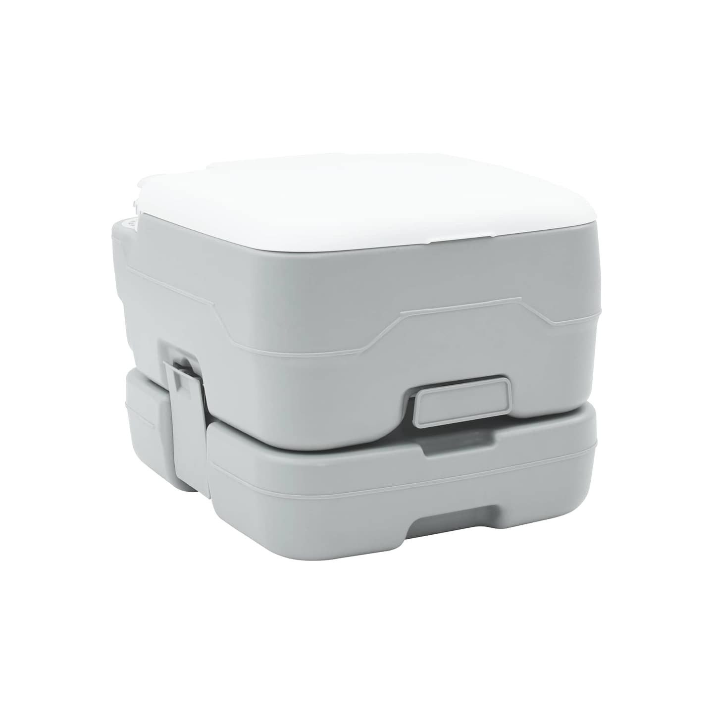 Toilette de Camping Gris et blanc 41,5 x 36,5 x 30 cm