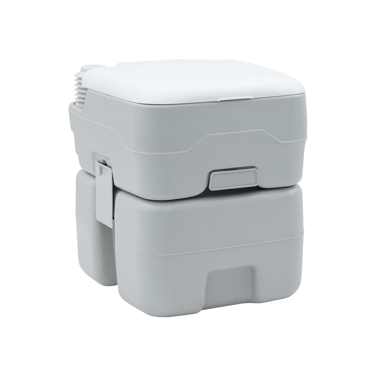 Toilette de Camping Gris et blanc 41,5 x 36,5 x 42 cm