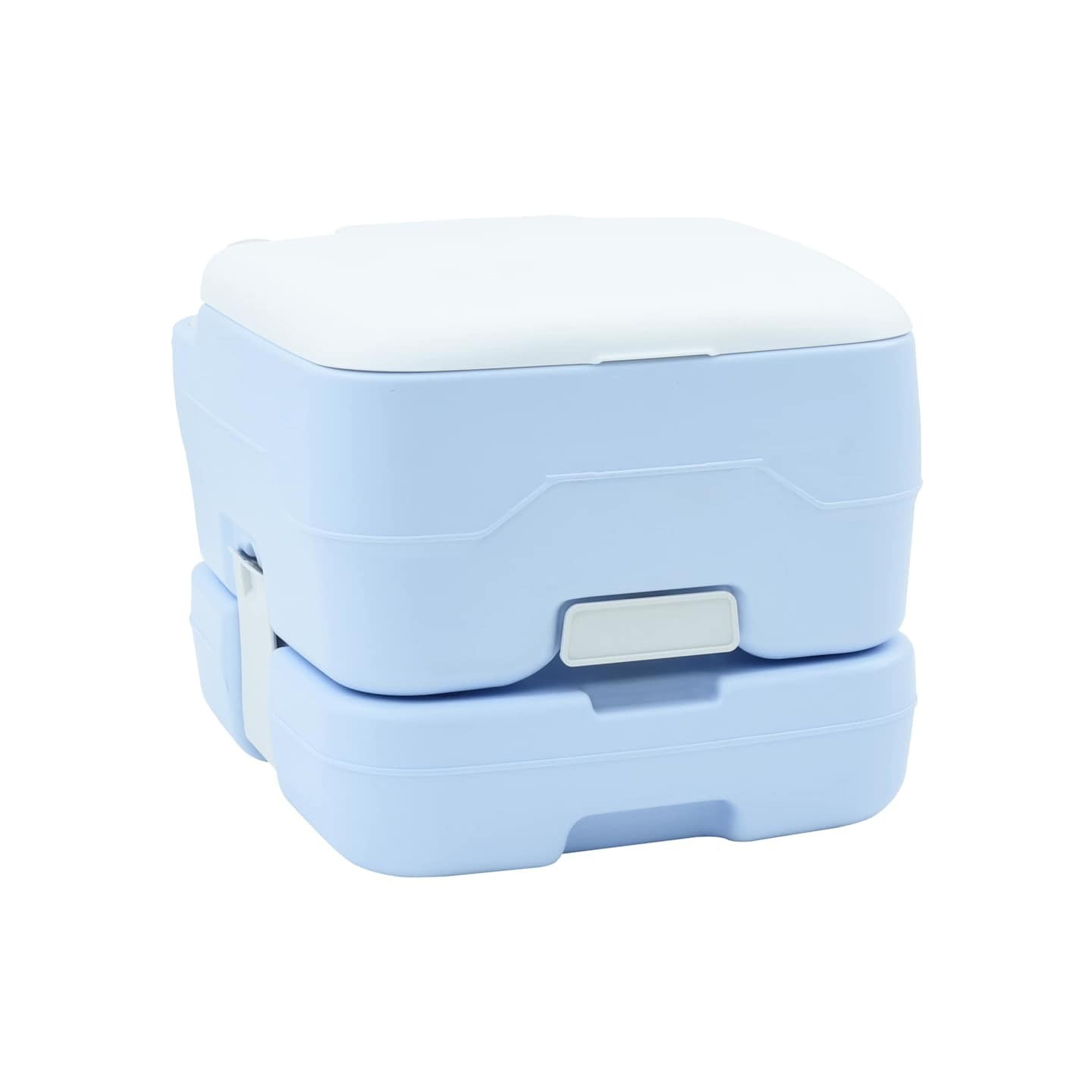 Toilette de Camping Bleu Clair et Blanc 41,5 x 36,5 x 30 cm