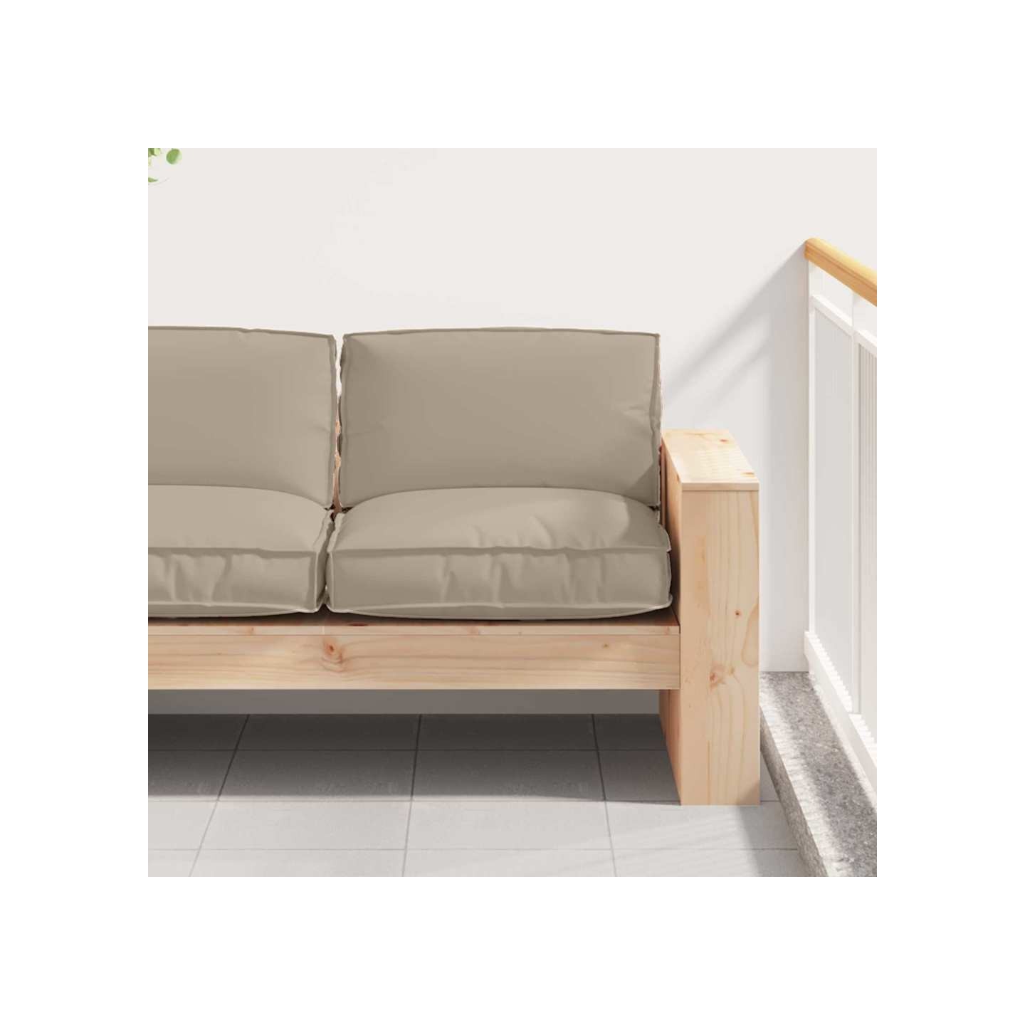 Coussin Tissu Oxford Taupe 80 x 80 x 12 cm