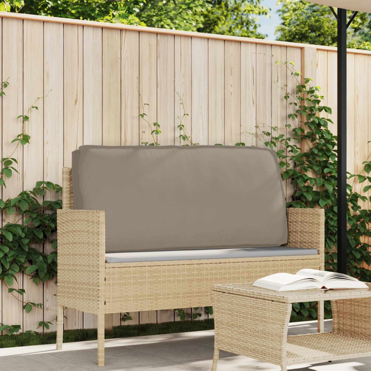 Coussin Tissu Oxford Taupe 120 x 60 x 12 cm
