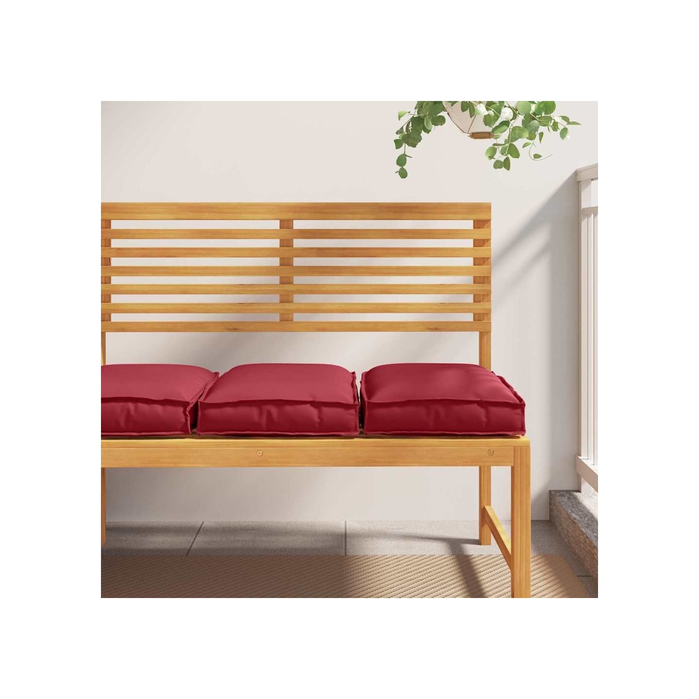 Coussin 2 pc Tissu Oxford Bordeaux 40 x 40 x 8 cm