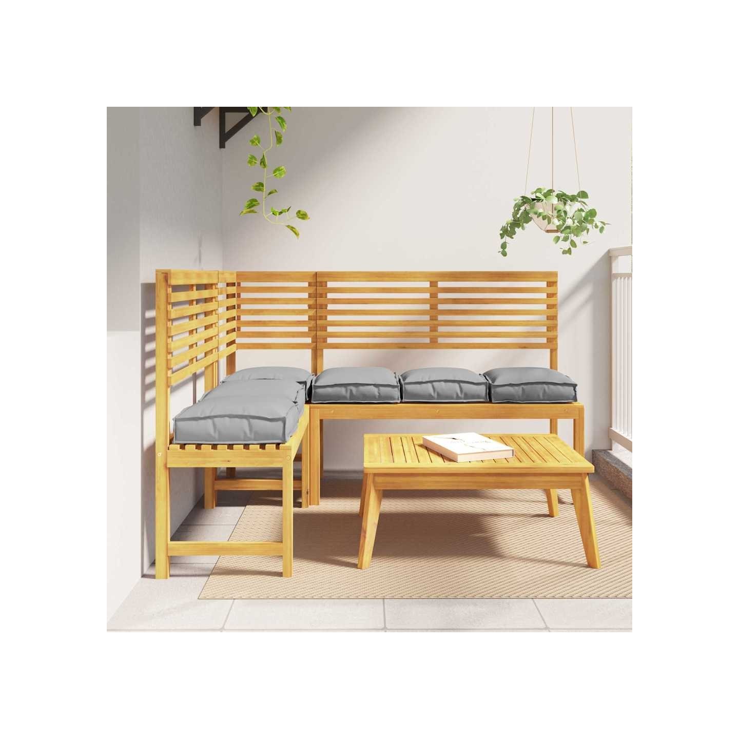 Coussin 6 pc Tissu Oxford Gris 40 x 40 x 8 cm