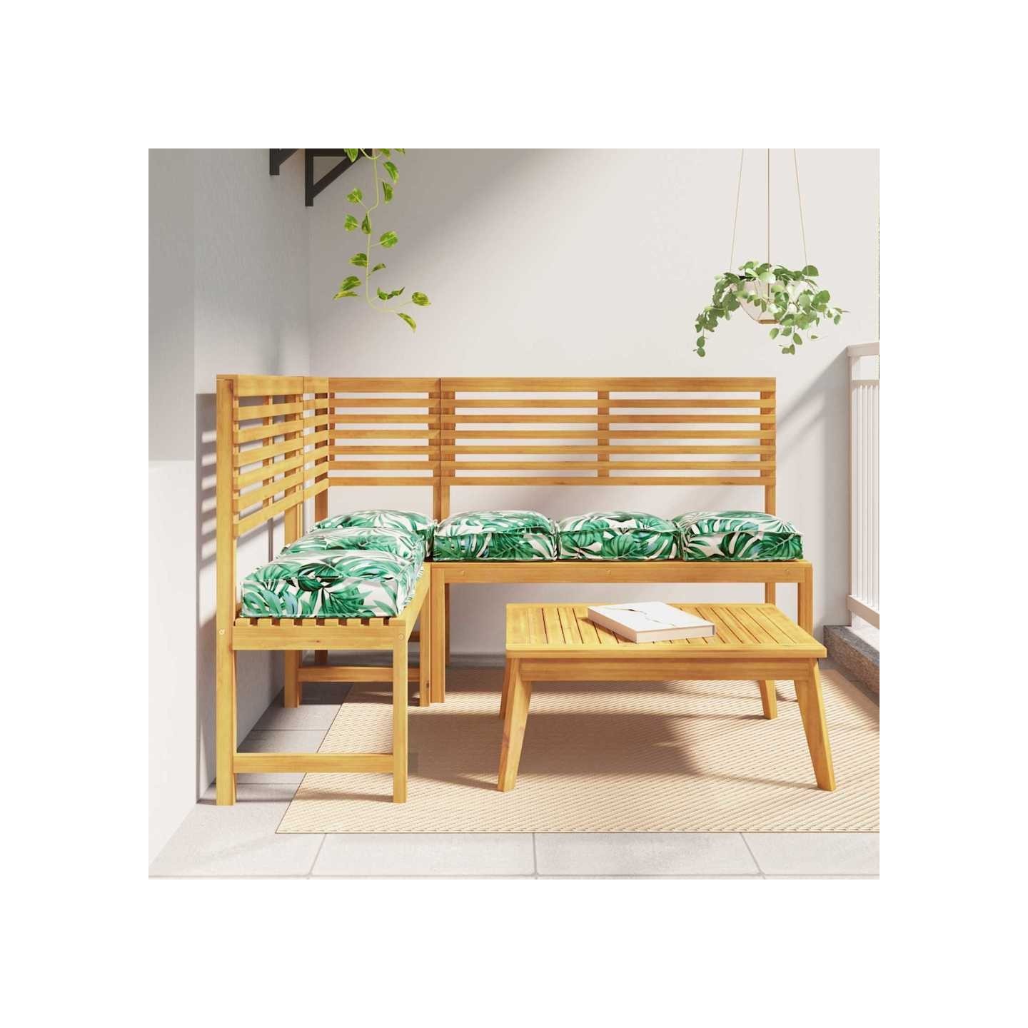 Coussin 6 pc Tissu Oxford Motif feuille 40 x 40 x 8 cm