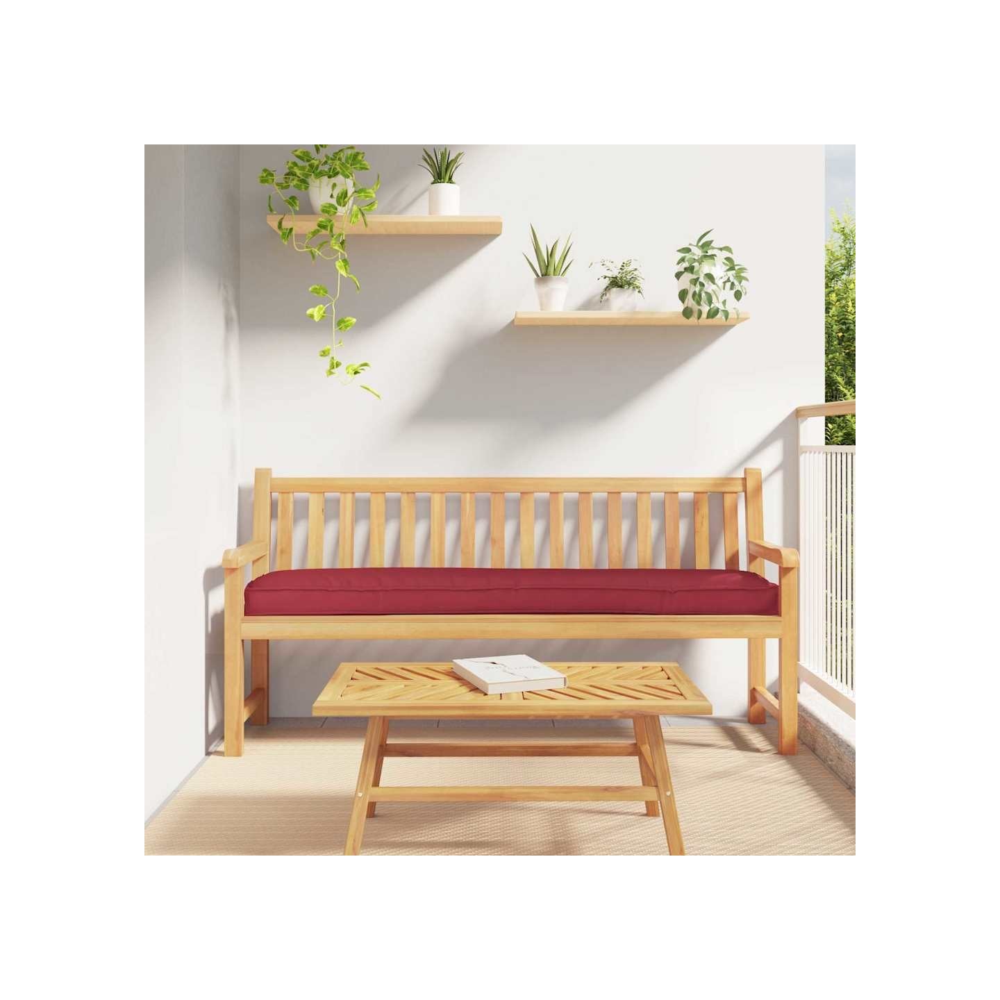 Set de coussins de palette 2 pc Tissu Oxford Bordeaux