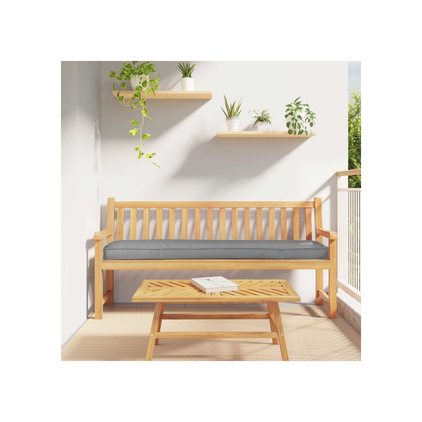 Set de coussins de palette 2 pc Tissu Oxford Gris