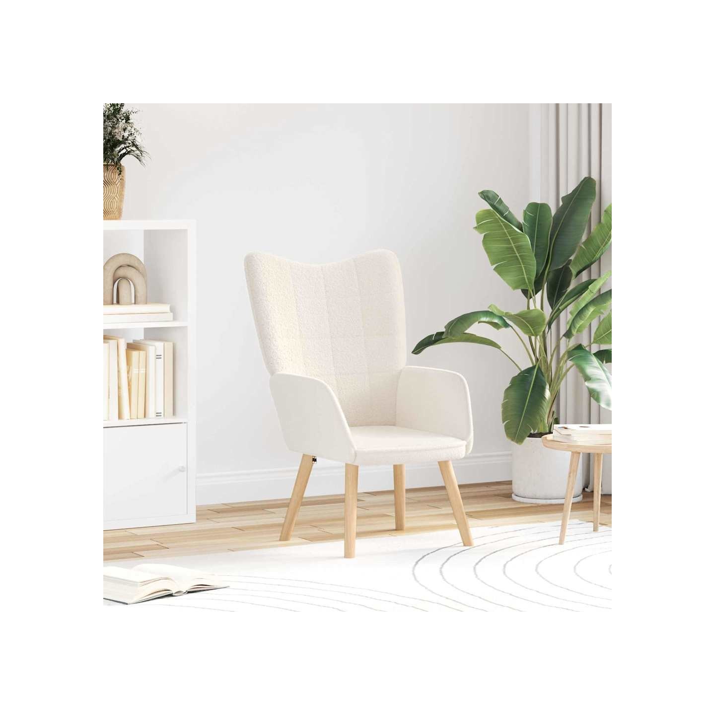 Fauteuil Crème 62 x 67 x 95,5 cm Tissu Sherpa