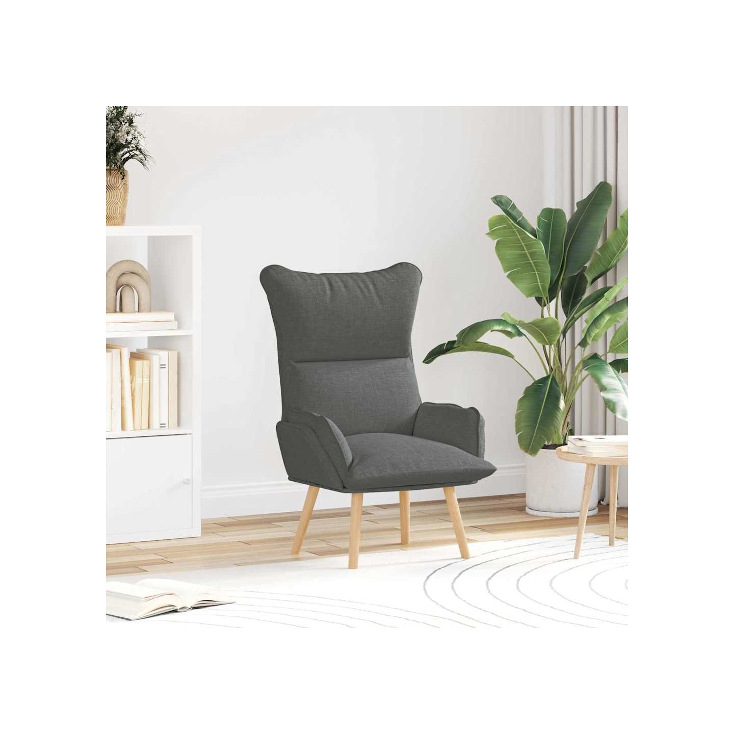 Fauteuil Gris foncé 69 x 74 x 93 cm Fabric and Plywood