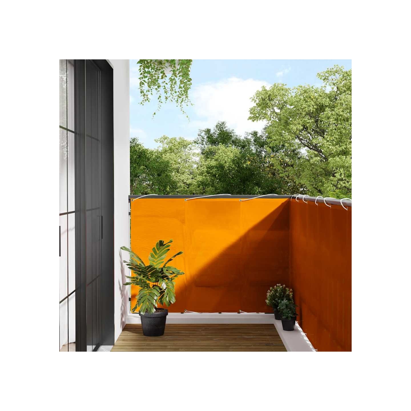 Paravent de balcon orange 120 x 1000 cm 100 % polyester Oxford