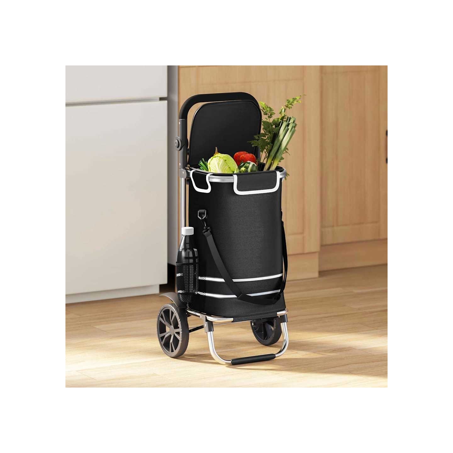 Trolley de shopping Noir 36,5 x 46,5 x 100,5 cm Tissu Oxford