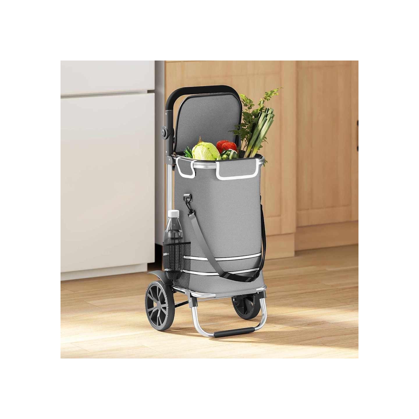 Trolley de shopping Gris 36,5 x 46,5 x 100,5 cm Tissu Oxford