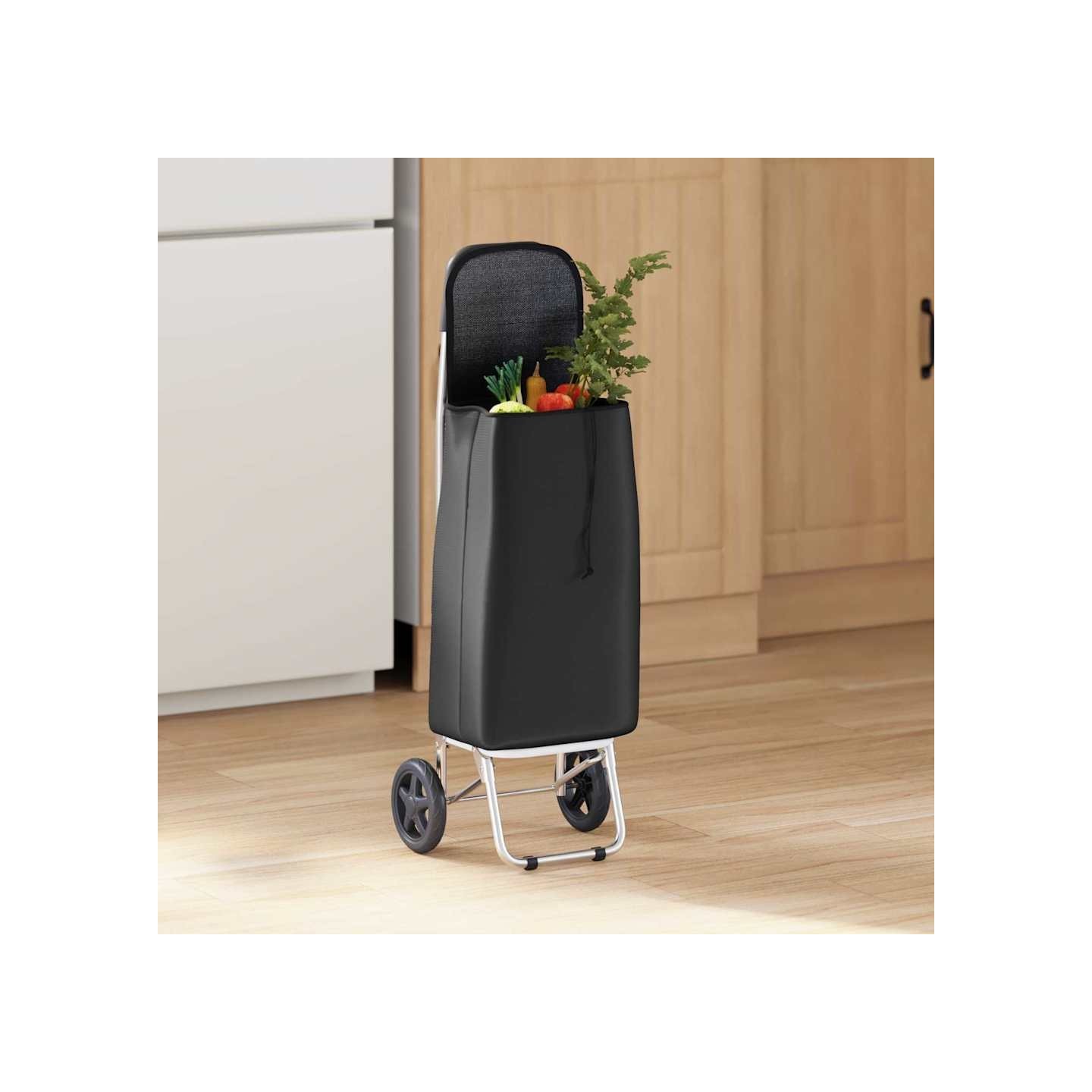 Trolley de shopping Noir 35 x 28 x 92 cm Tissu Oxford