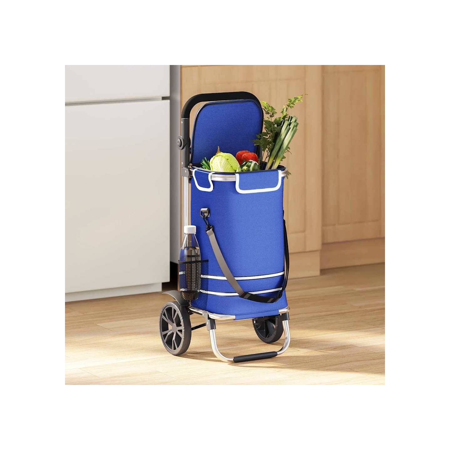 Trolley de shopping Bleu 36,5 x 46,5 x 100,5 cm Tissu Oxford