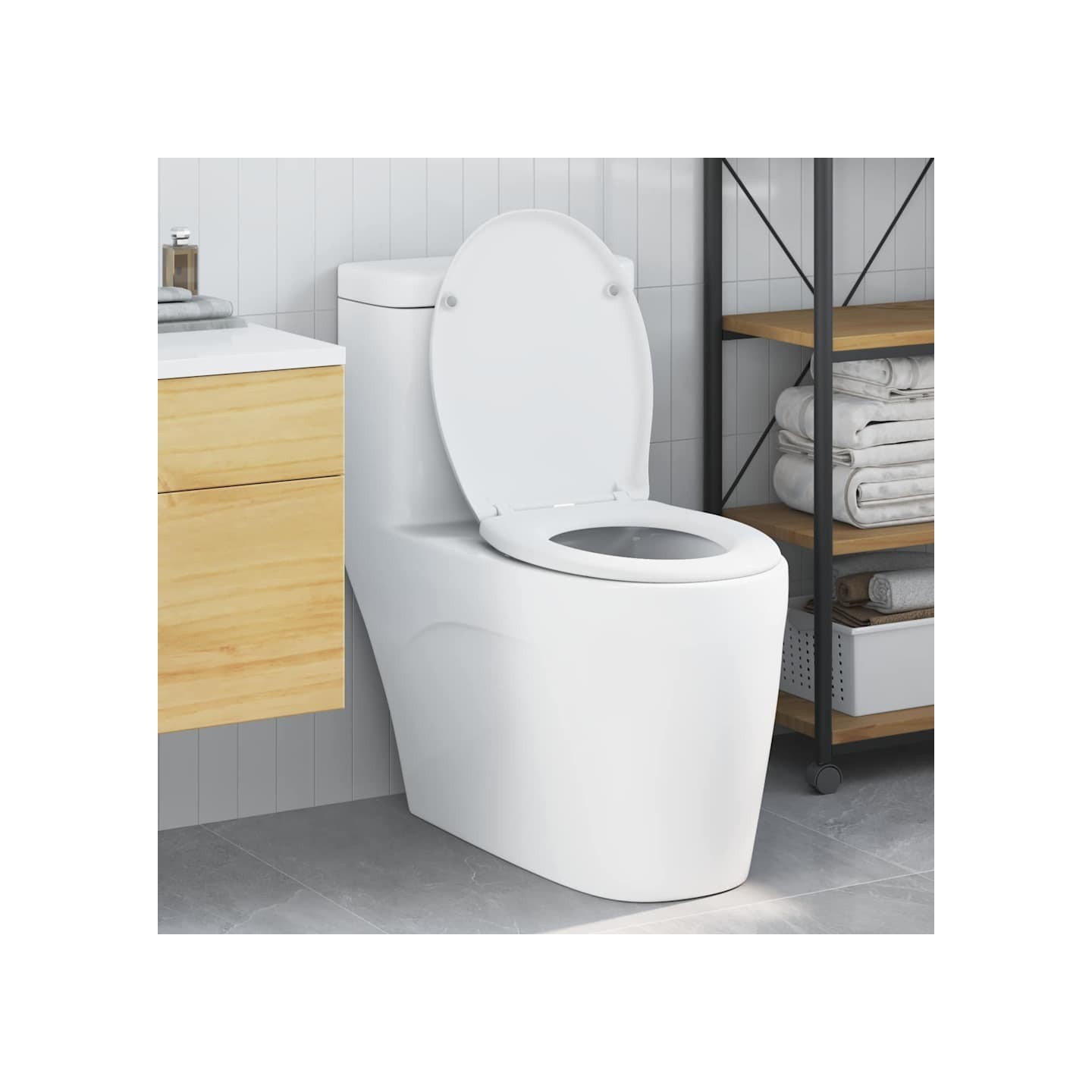 Siège de toilette Blanc 47 x 37 x 4 cm Duroplast