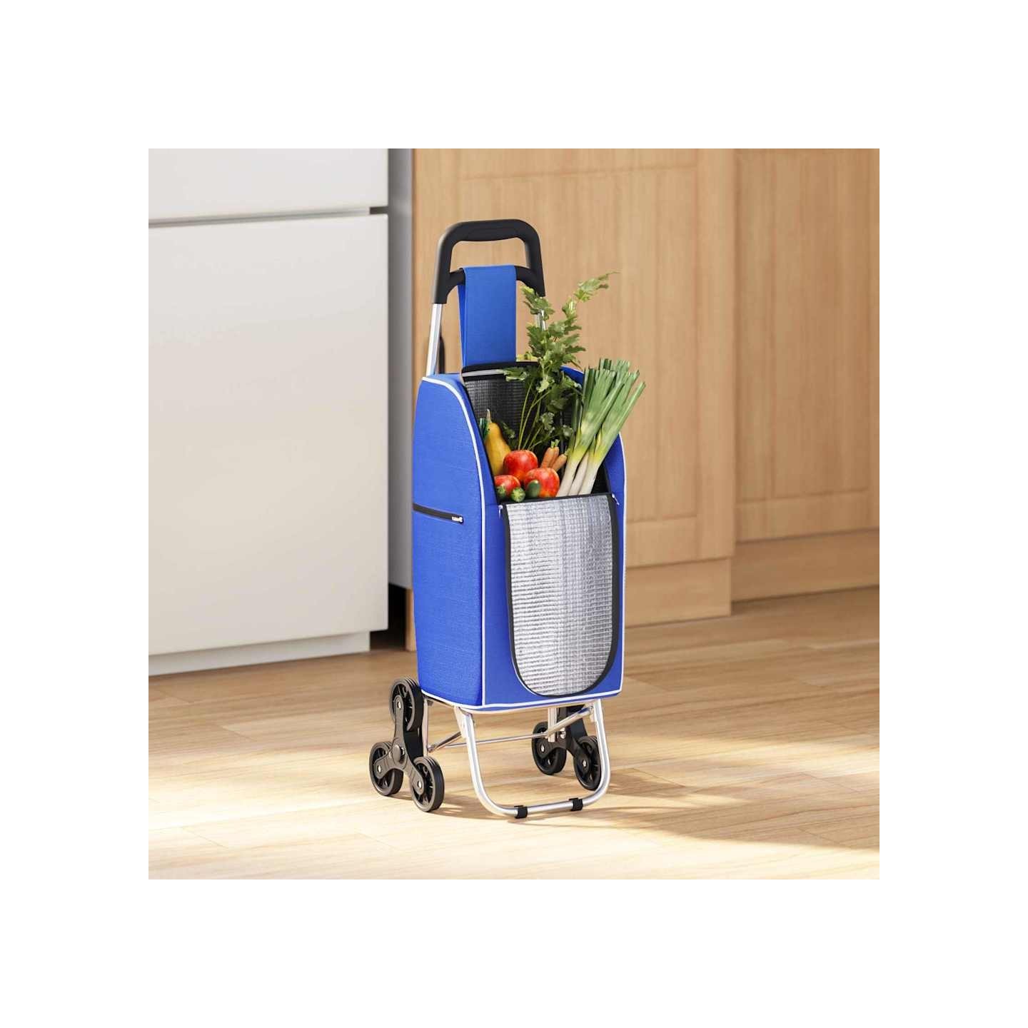 Trolley de shopping Bleu 39,5 x 33 x 93 cm Tissu Oxford