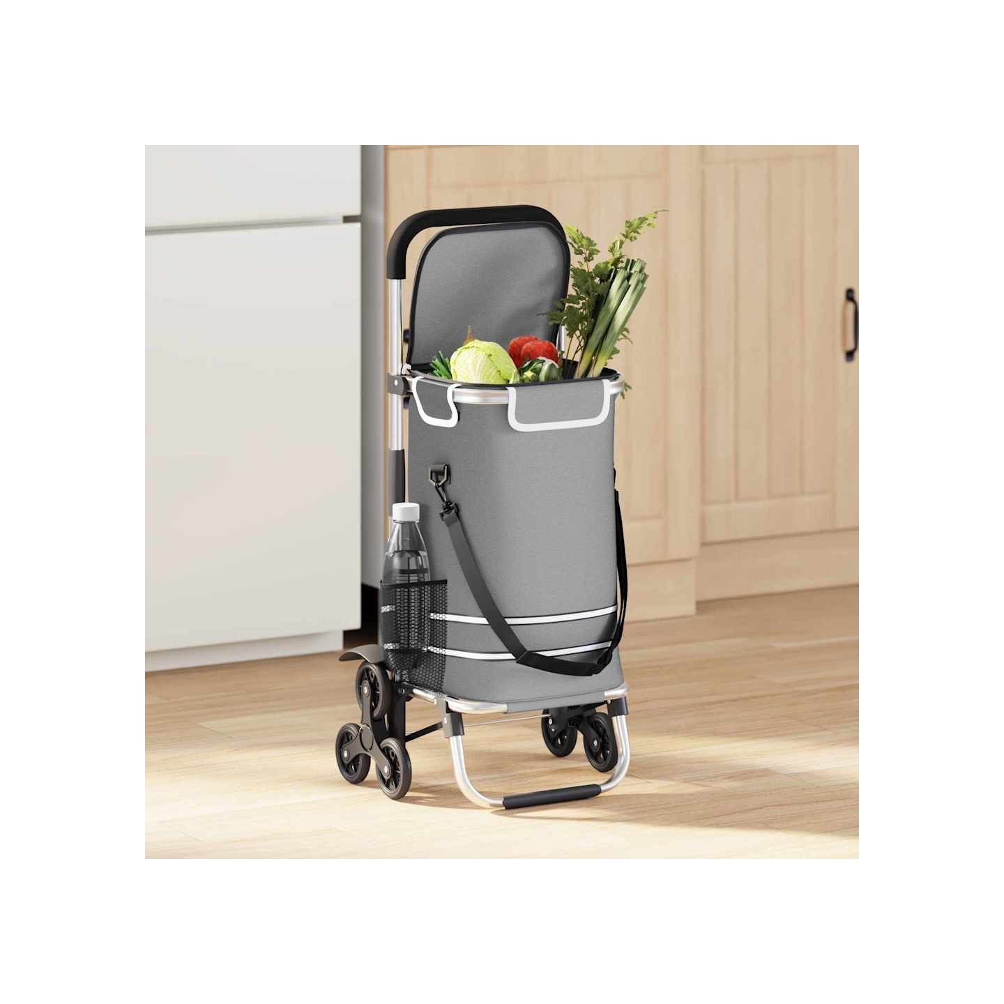Trolley de shopping 1 Gris 47 x 39 x 100,5 cm Tissu Oxford