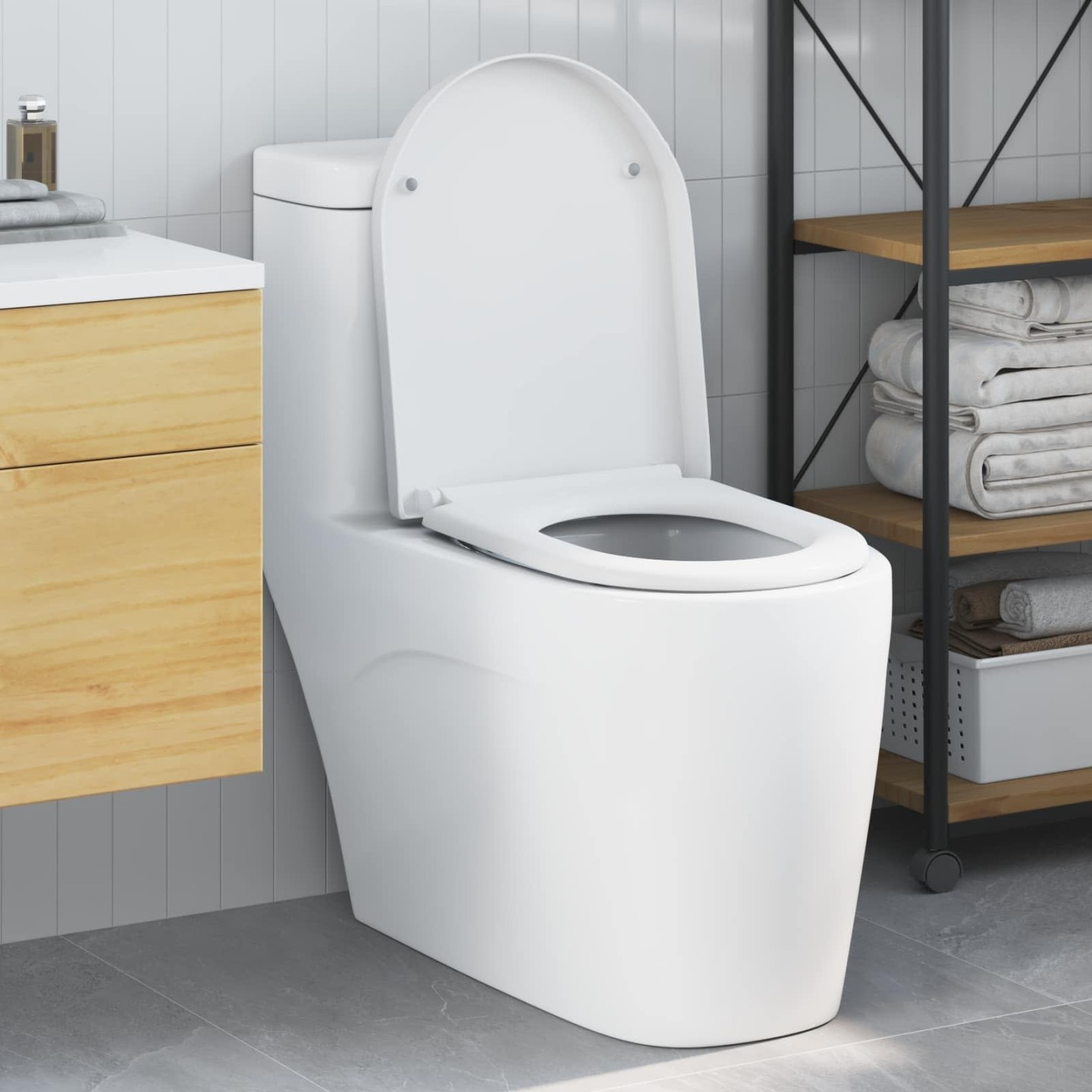 Siège de toilette Blanc 49 x 36 x 4 cm Duroplast