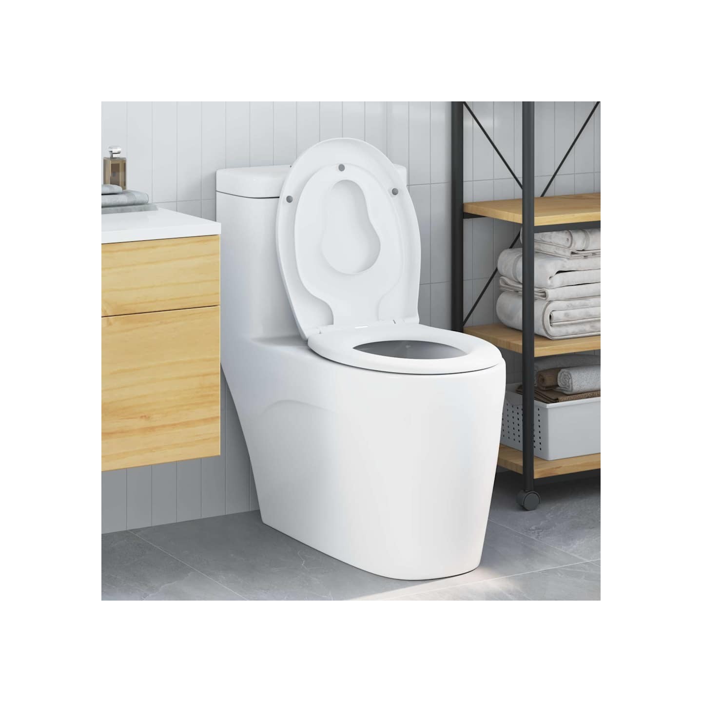Siège de toilette Blanc 47 x 37 x 4 cm Duroplast