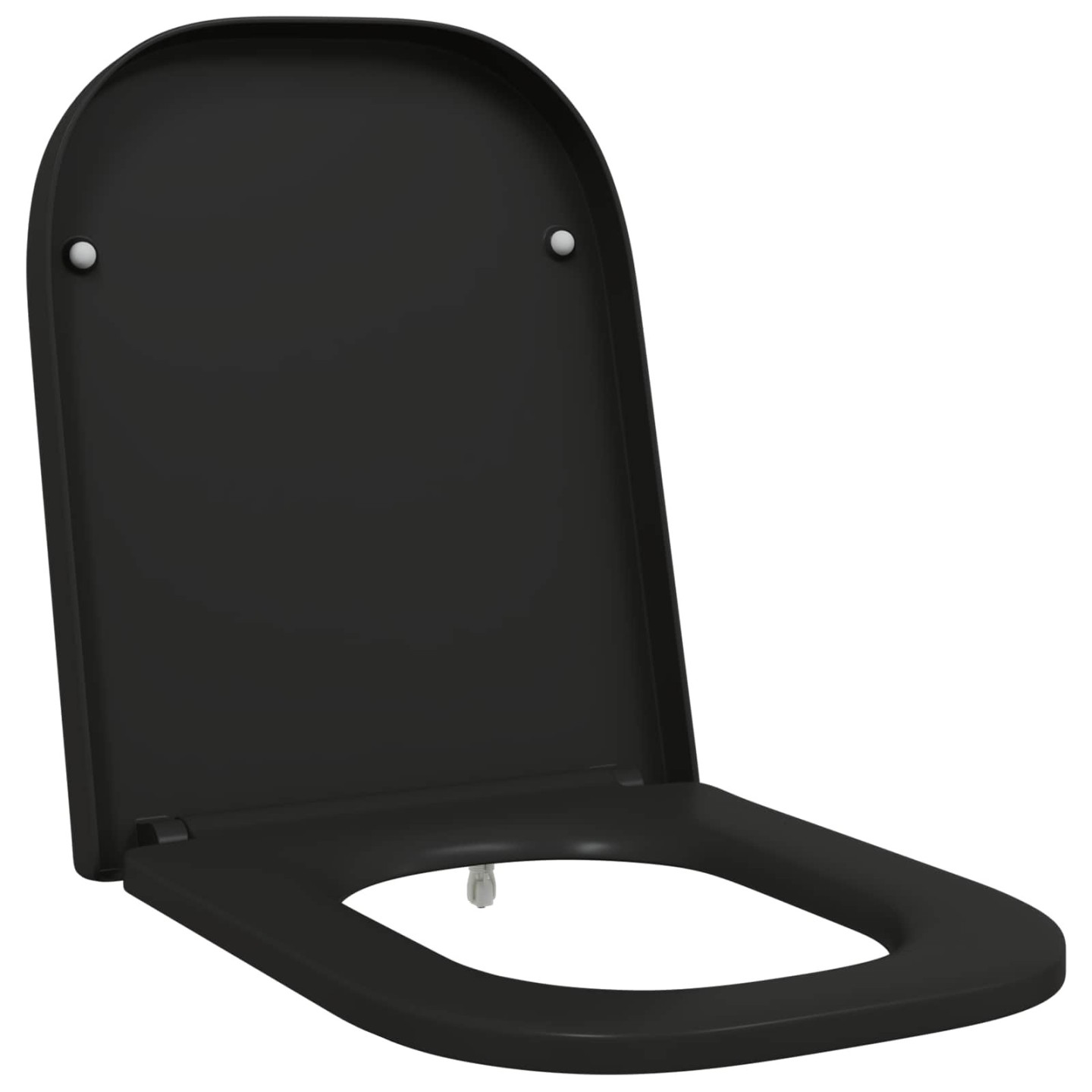 Siège de toilette Noir 47,5 x 35 x 3,6 cm Duroplast