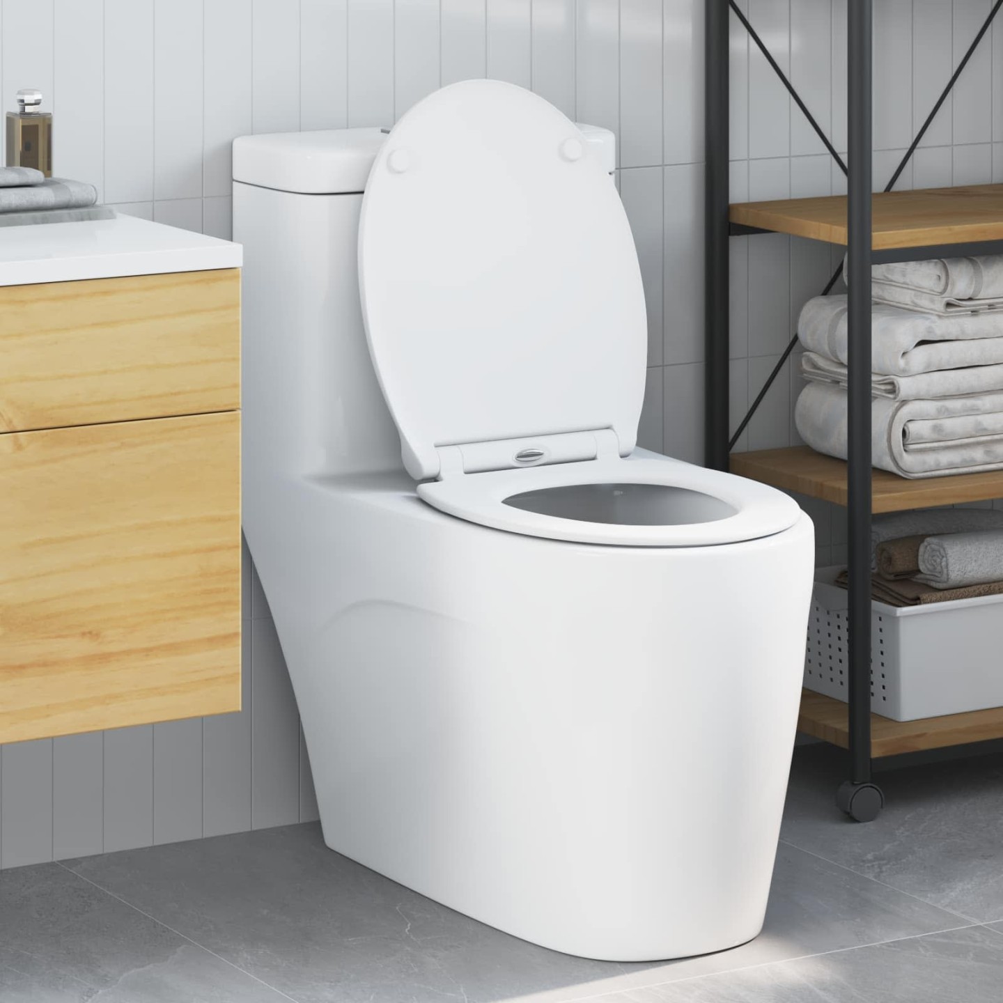 Siège de toilette Blanc 45,5 x 37,5 x 3,8 cm Duroplast