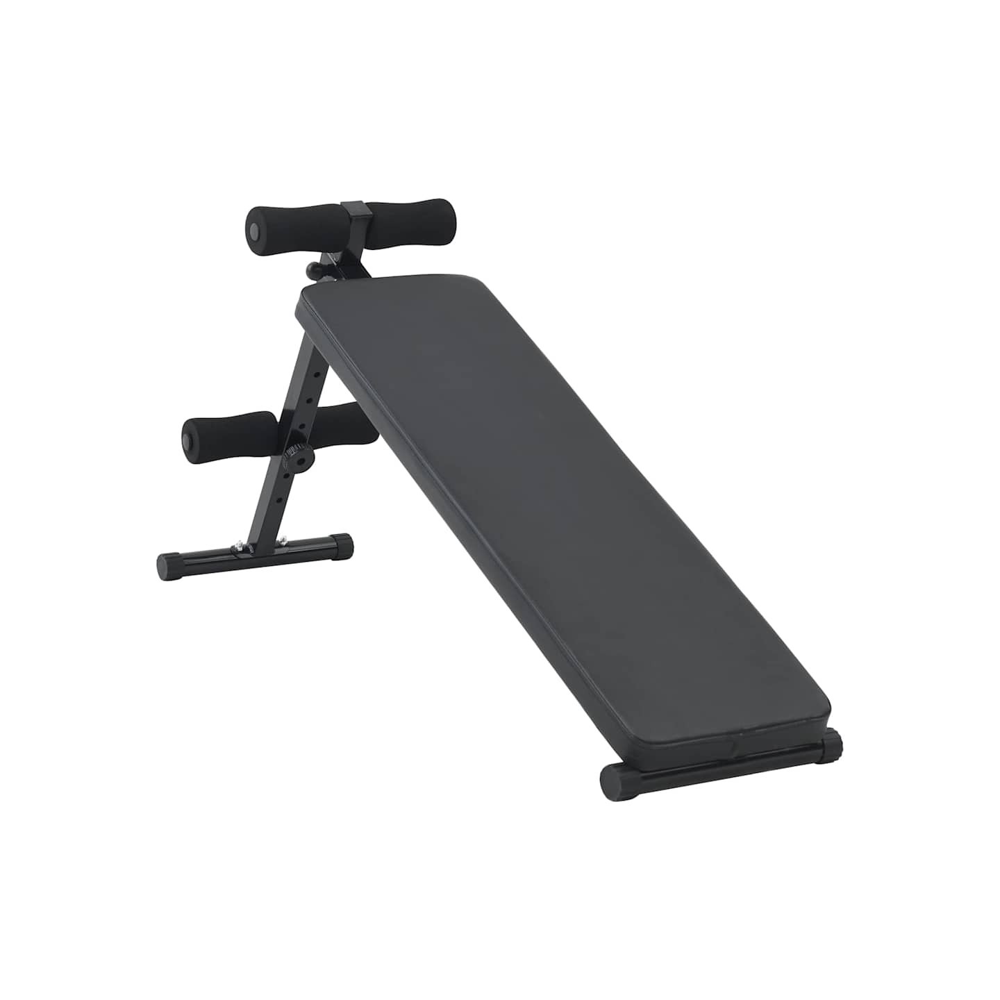 Banc pour abdominaux Noir 124 x 33,5 x 55 cm