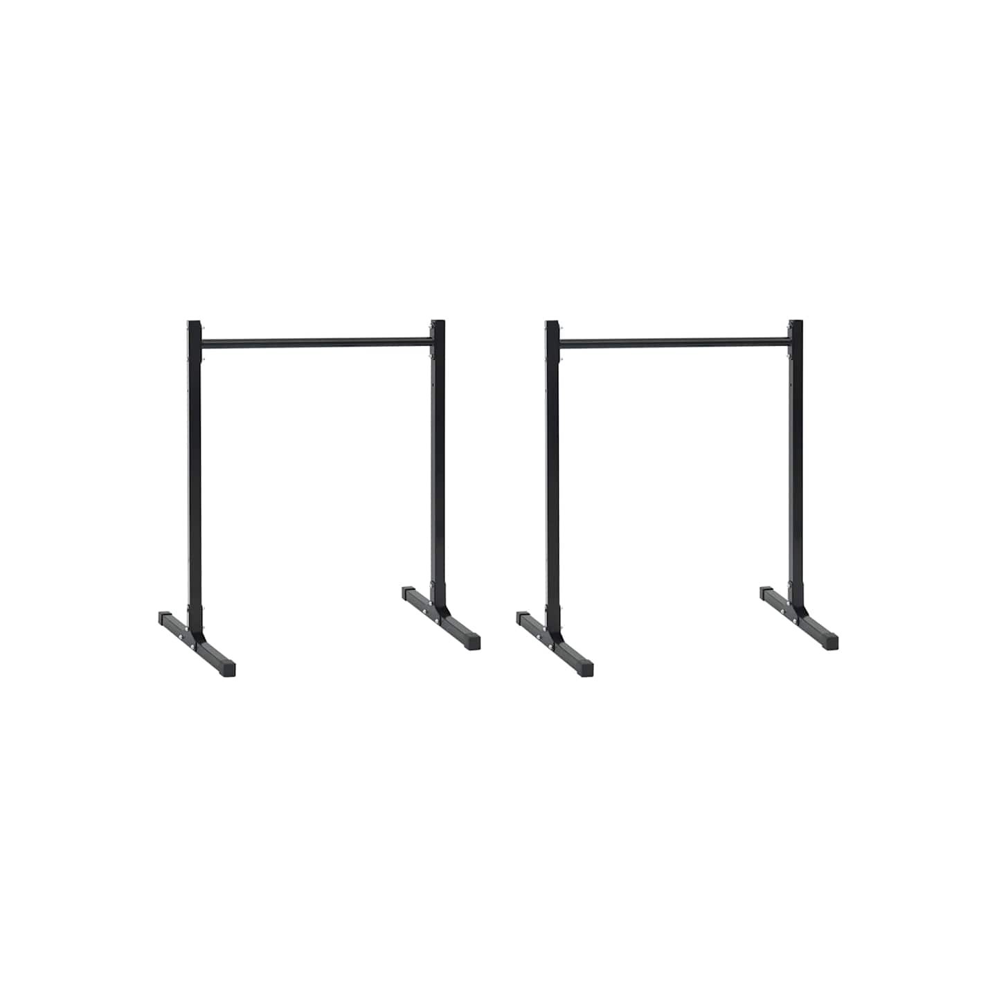 Station de dips 2 pc Noir 55 x 90 x 104.5 cm
