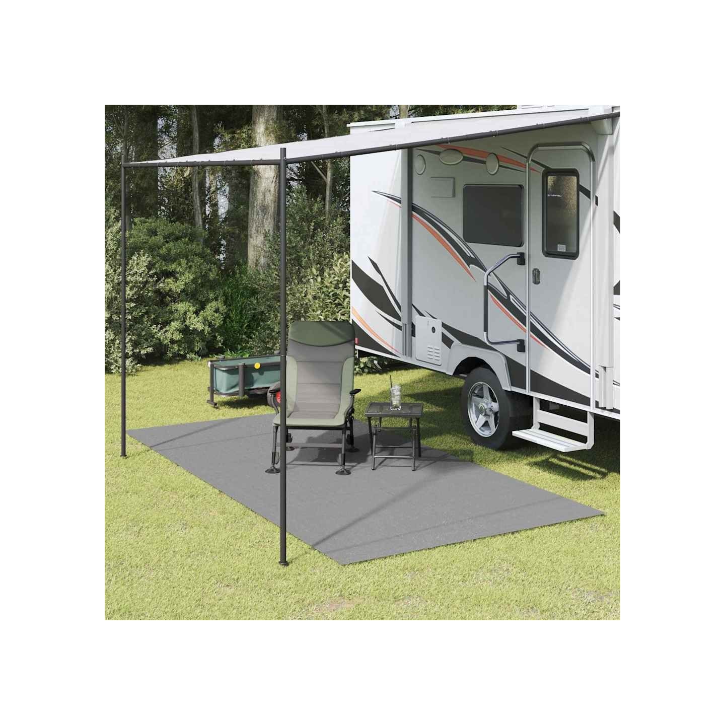 Tapis de tente Anthracite 800 x 350 cm Polyester
