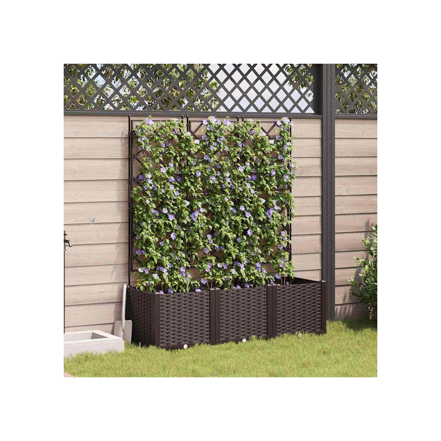 Cache-pot de jardin 3 pc Marron 120 x 40 x 143 cm PP