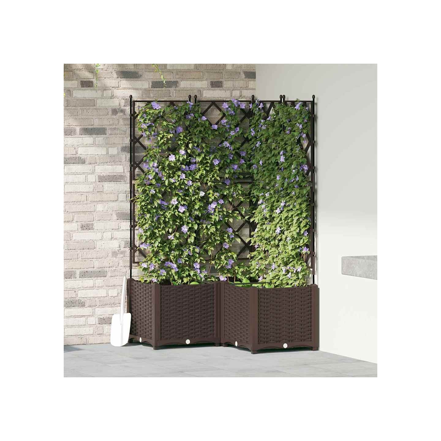 Cache-pot de jardin 3 pc Marron 80 x 80 x 143 cm PP
