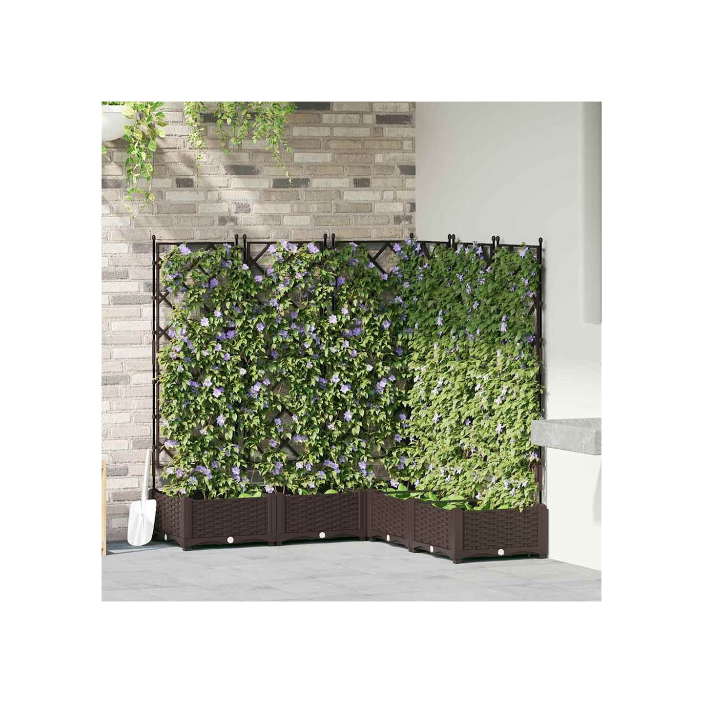 Cache-pot de jardin 5 pc Marron 120 x 120 x 125,5 cm PP