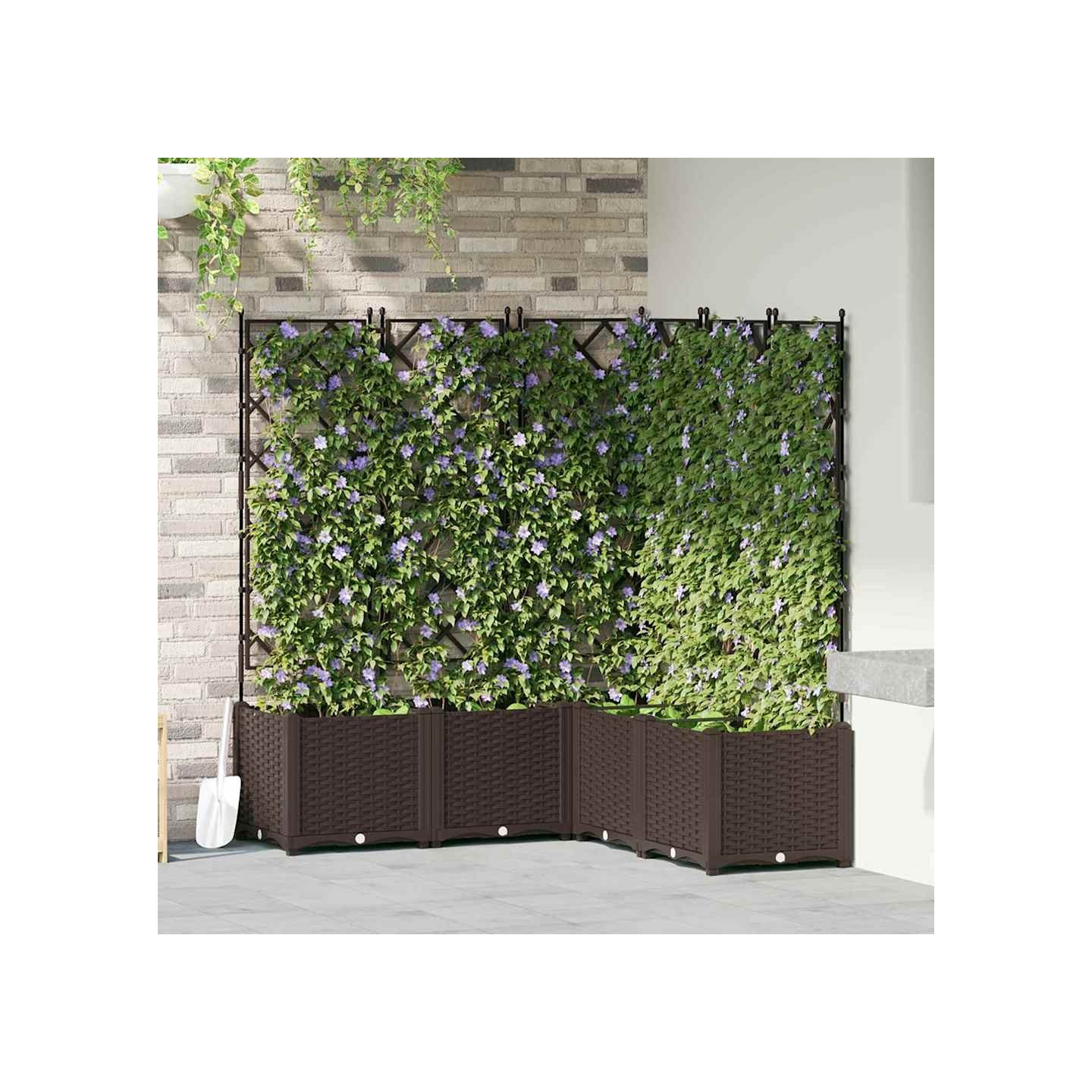 Cache-pot de jardin 5 pc Marron 120 x 120 x 143 cm PP