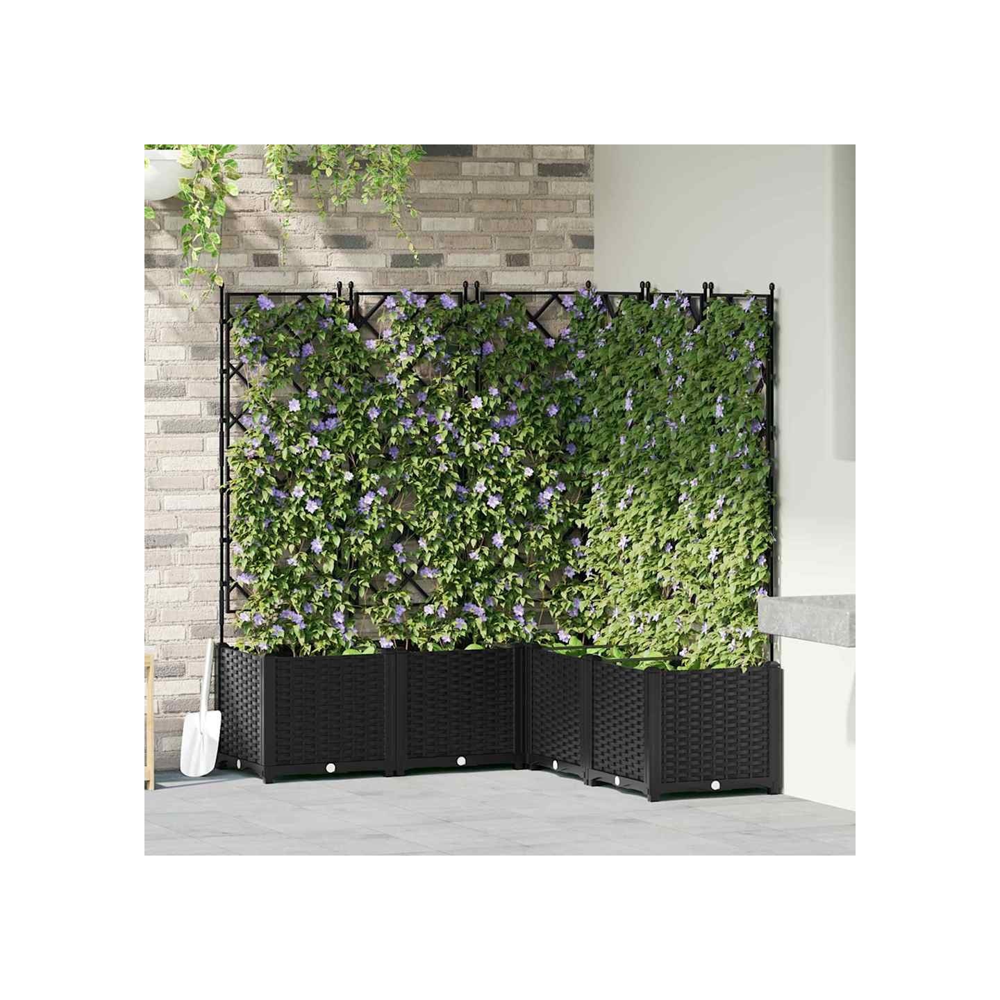 Cache-pot de jardin 5 pc Noir 120 x 120 x 143 cm PP