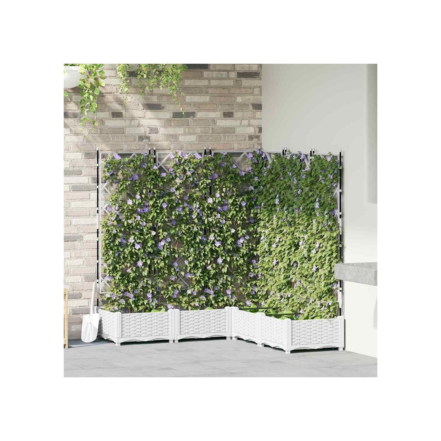 Cache-pot de jardin 5 pc Blanc 120 x 120 x 125,5 cm PP