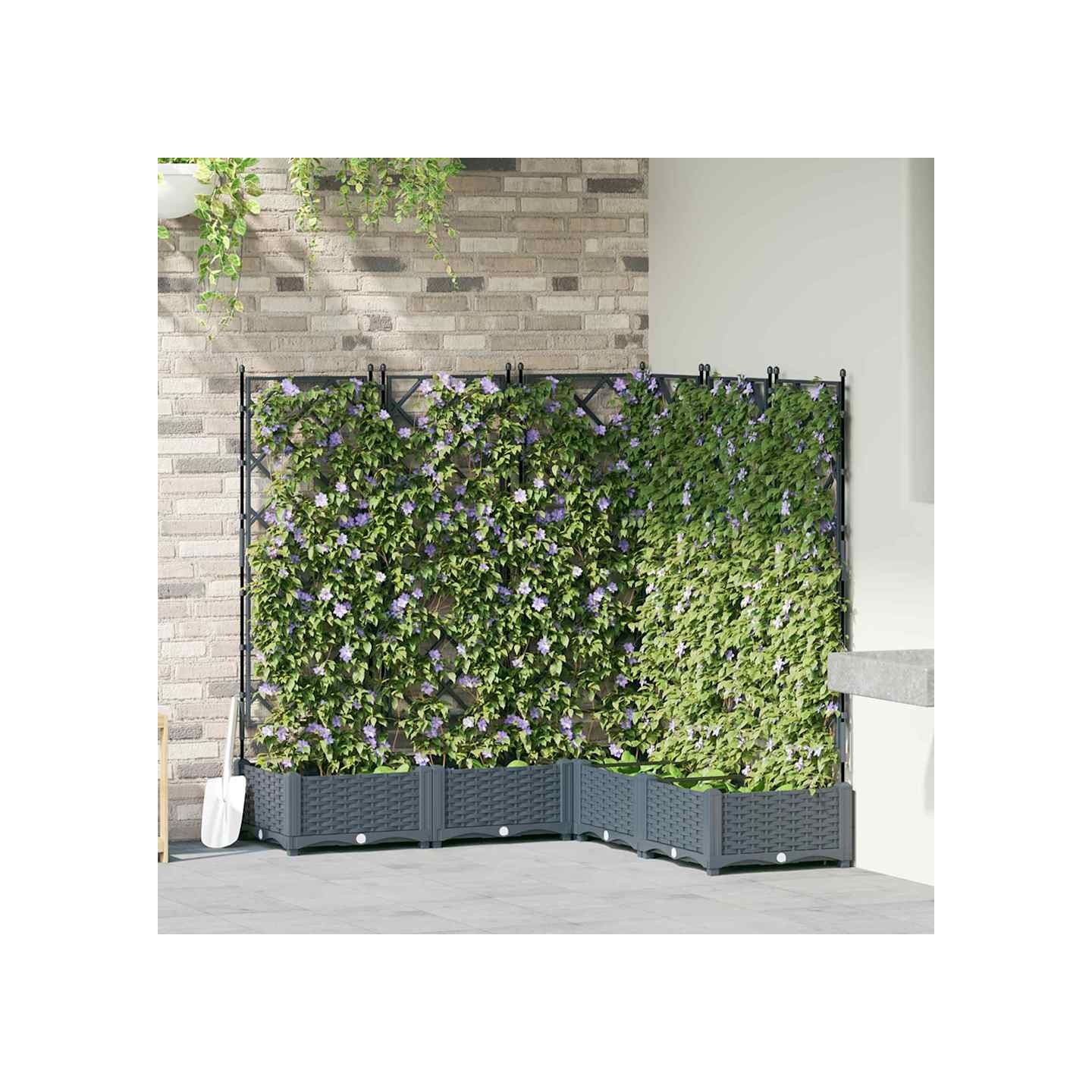 Cache-pot de jardin 5 pc Gris clair 120 x 120 x 125,5 cm PP