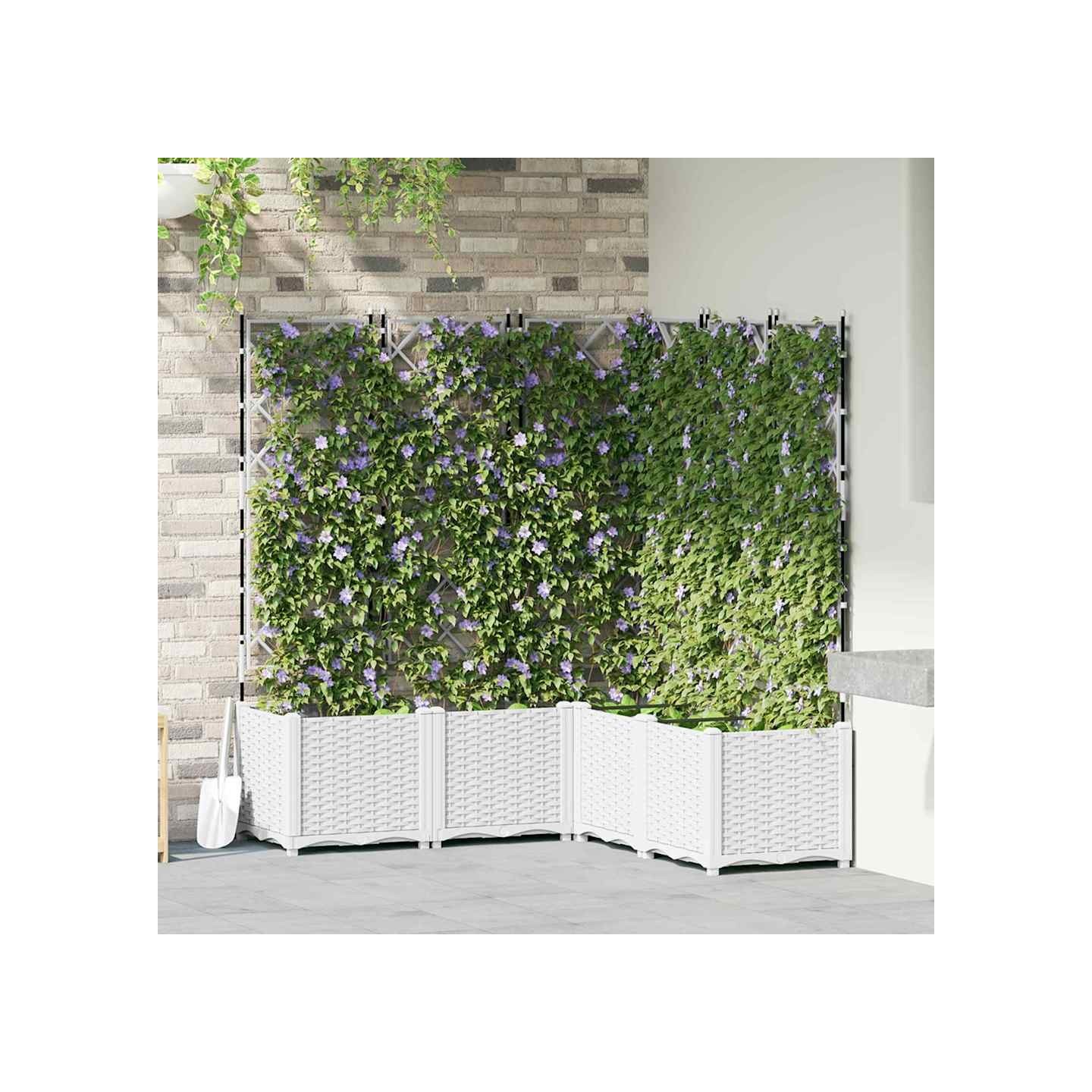 Cache-pot de jardin 5 pc Blanc 120 x 120 x 143 cm PP