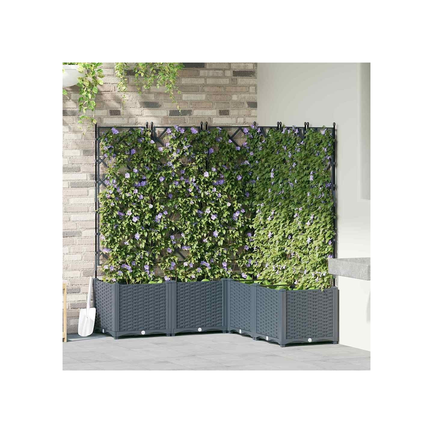 Cache-pot de jardin 5 pc Gris clair 120 x 120 x 143 cm PP
