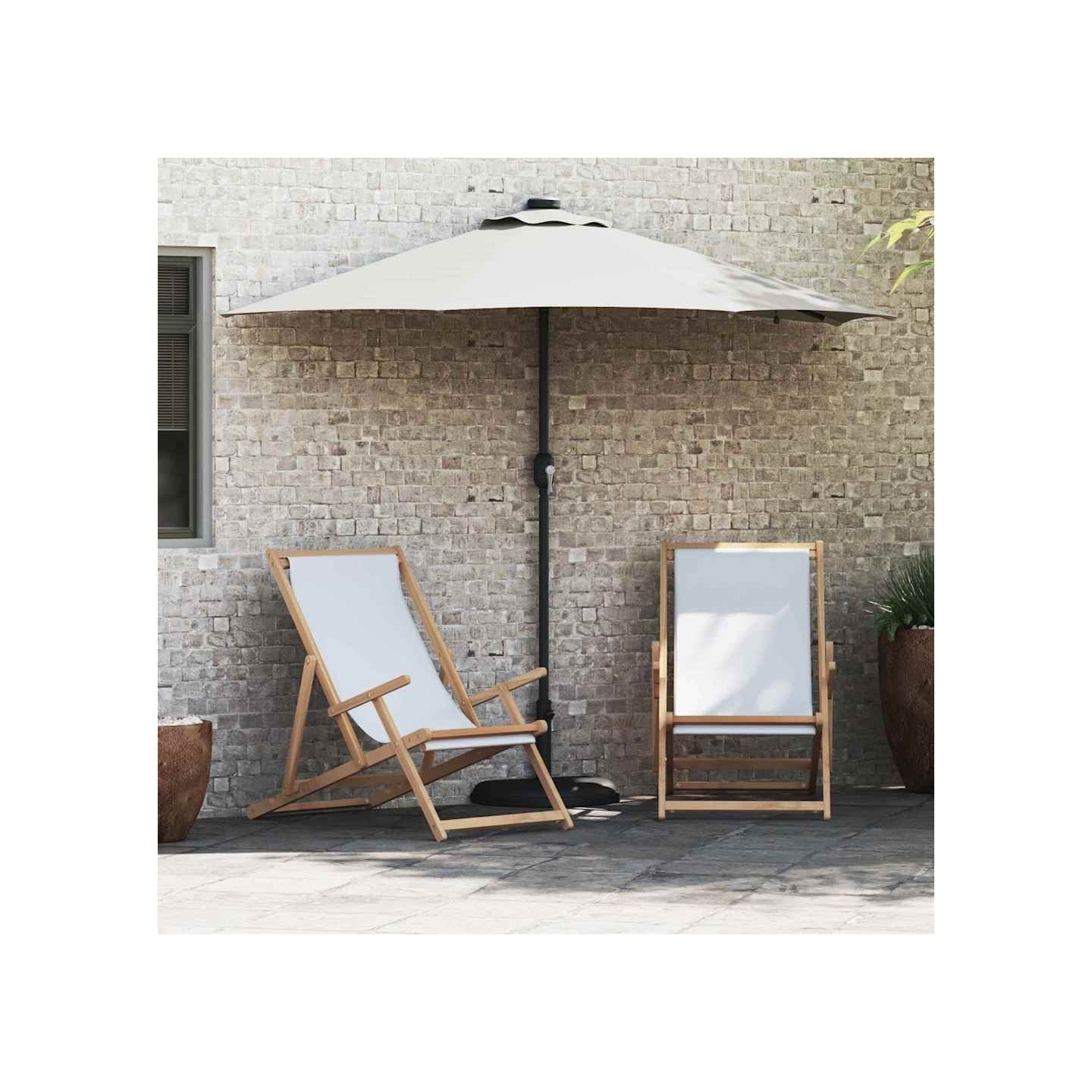 Parasol de jardin Sable 294 x 150 x 223 cm Polyester et Acier