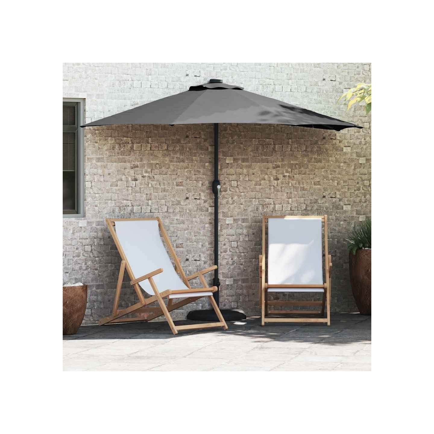 Parasol de jardin 294 x 150 x 224 cm Polyester et Acier