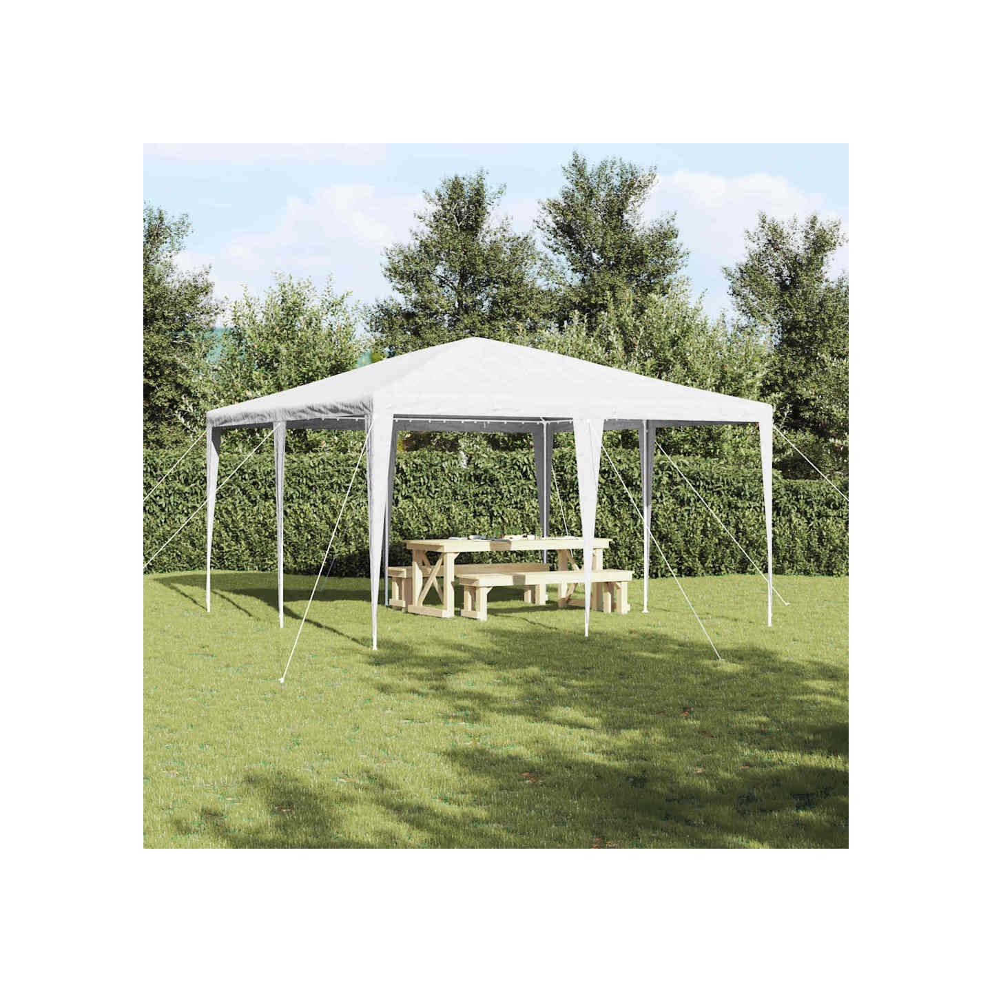 Tente de fête Blanc 400 x 400 x 266 cm Polyéthylène et acier