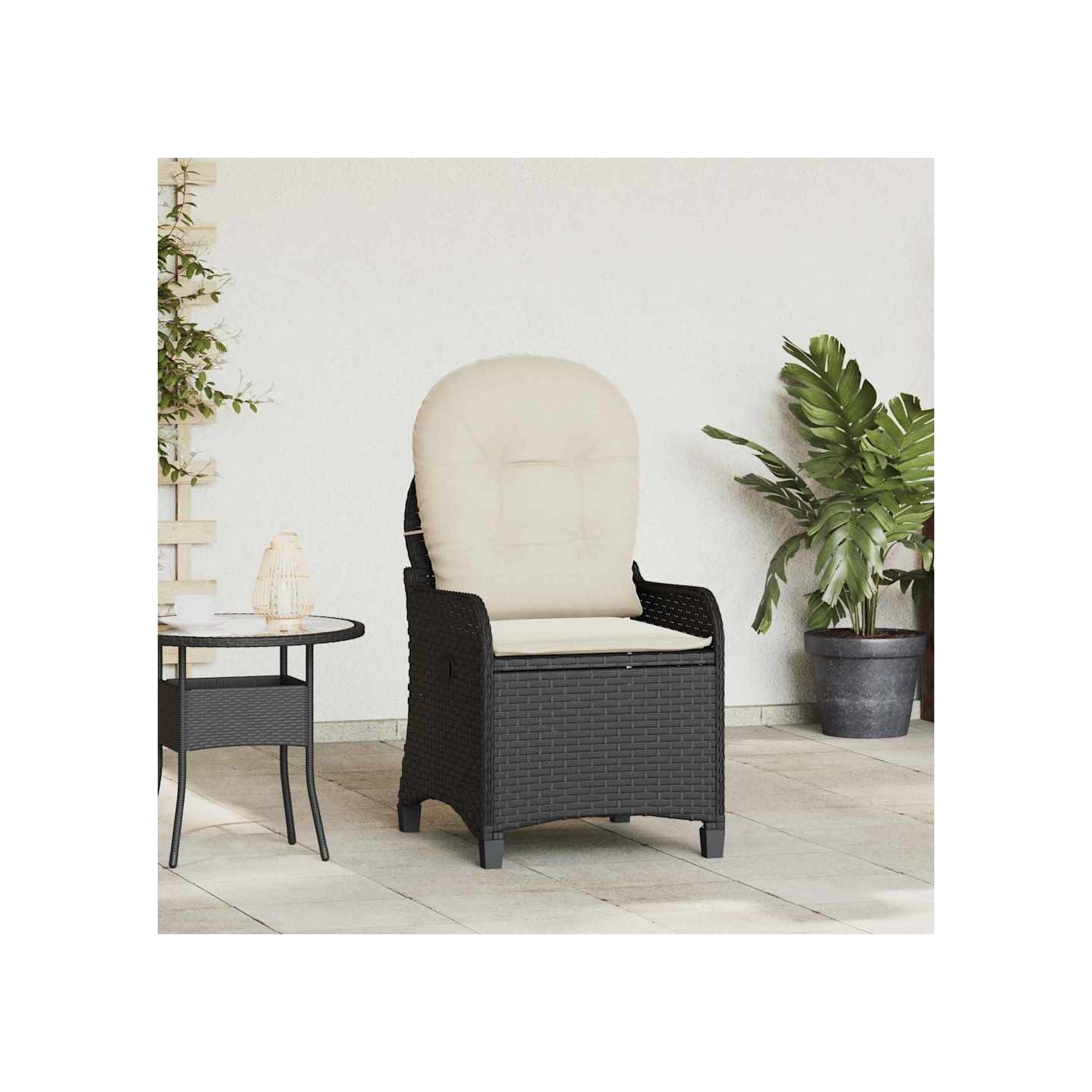 Fauteuil inclinable Noir polyrotin