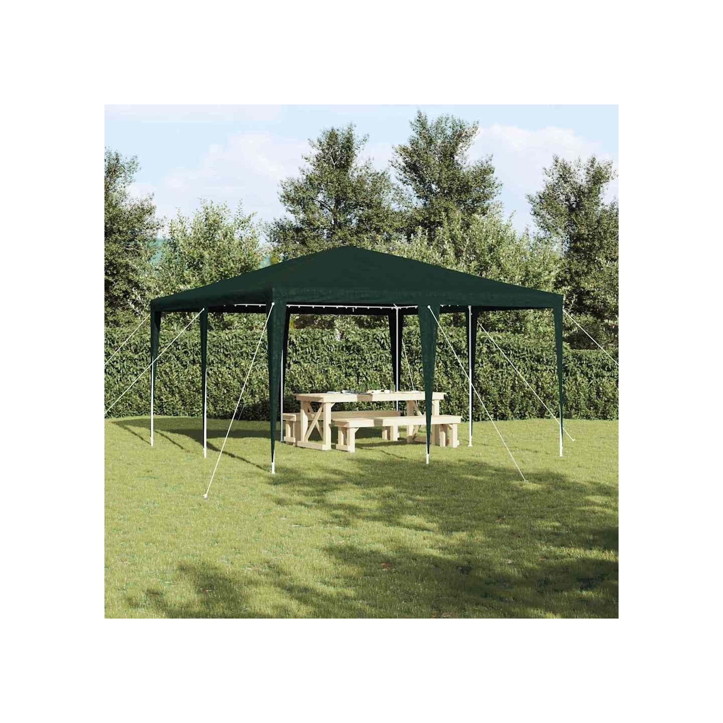 Tente de fête Vert 400 x 400 x 266 cm Polyéthylène et acier