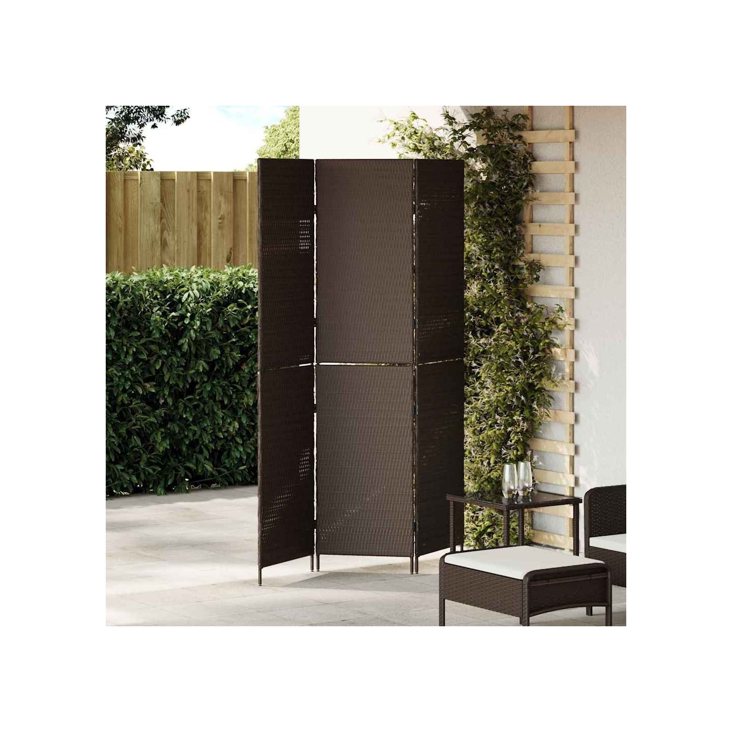 Paravent Marron 146 x 180 cm. polyrotin