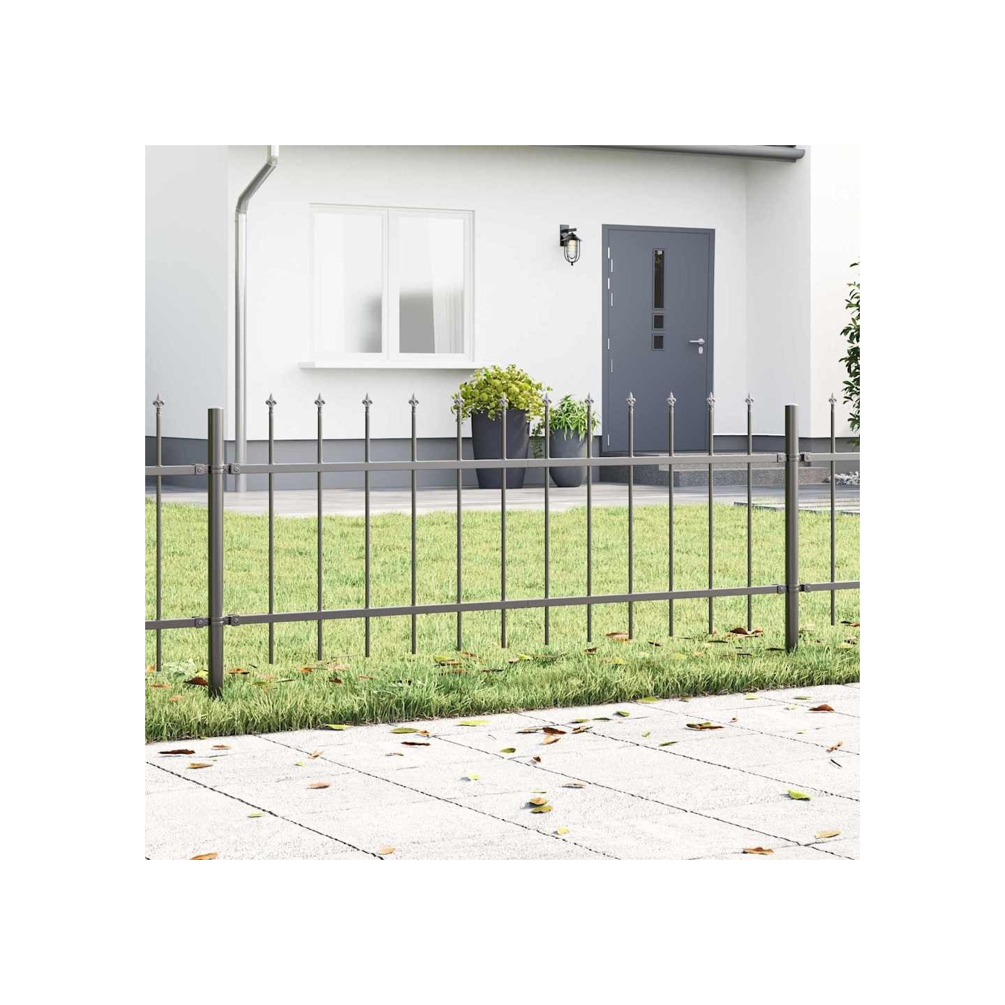 Clôture de jardin WOERDEN 1,7 x 0,6 m Acier revêtu de poudre