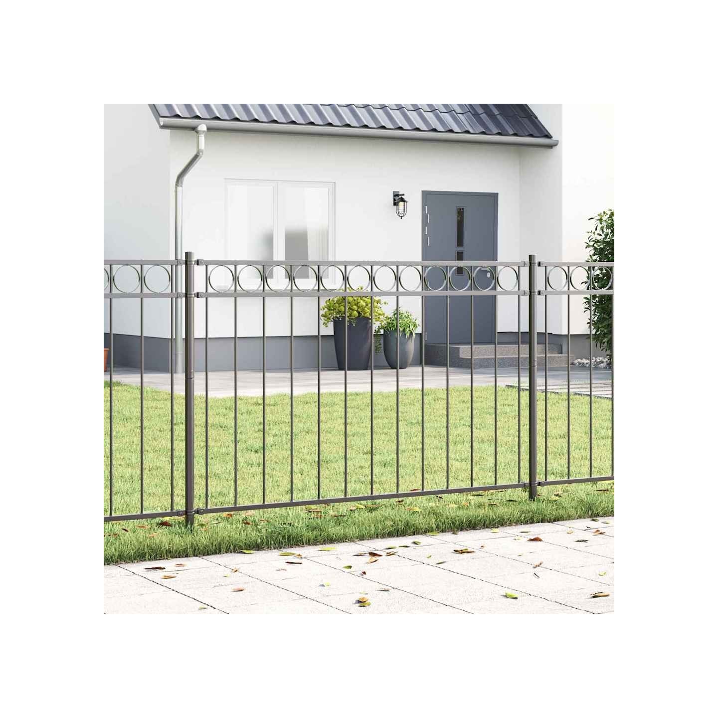 Élément de clôture ASSEN 170 x 150 cm Acier Gris