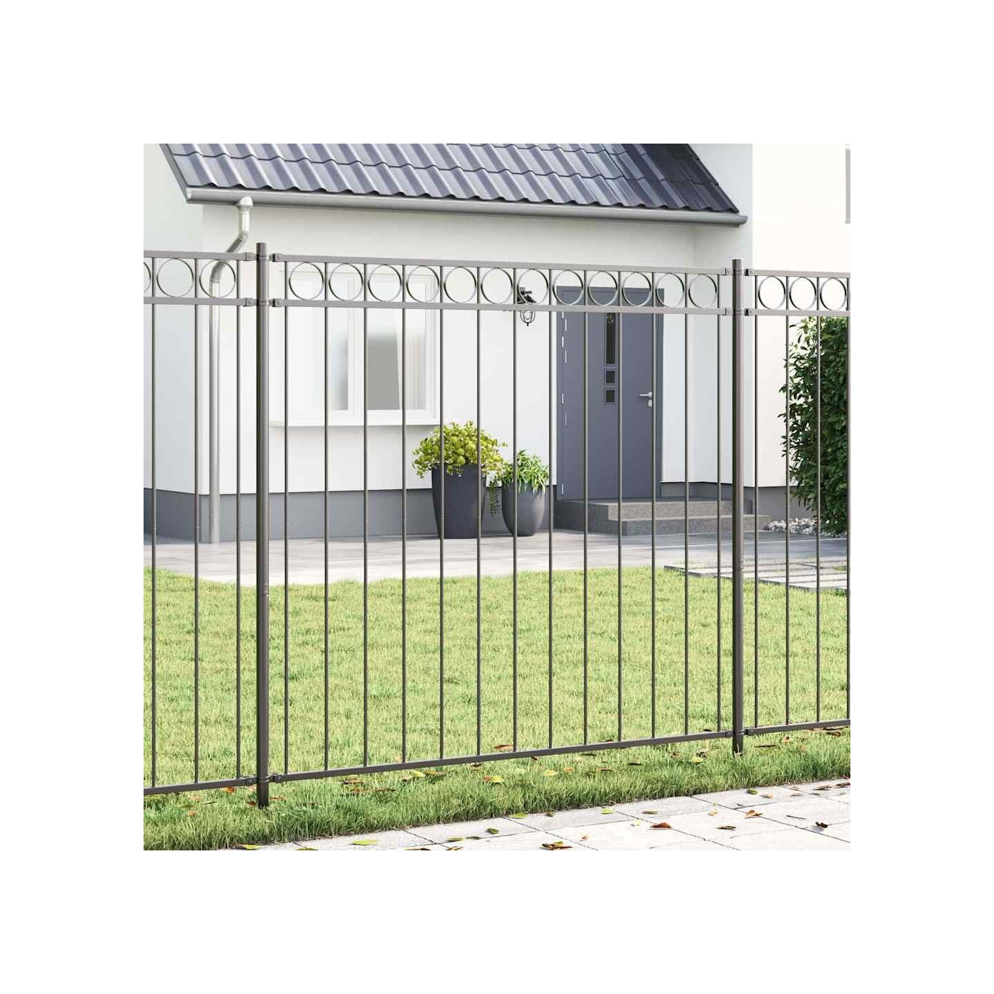 Élément de clôture ASSEN 170 x 170 cm Acier Gris