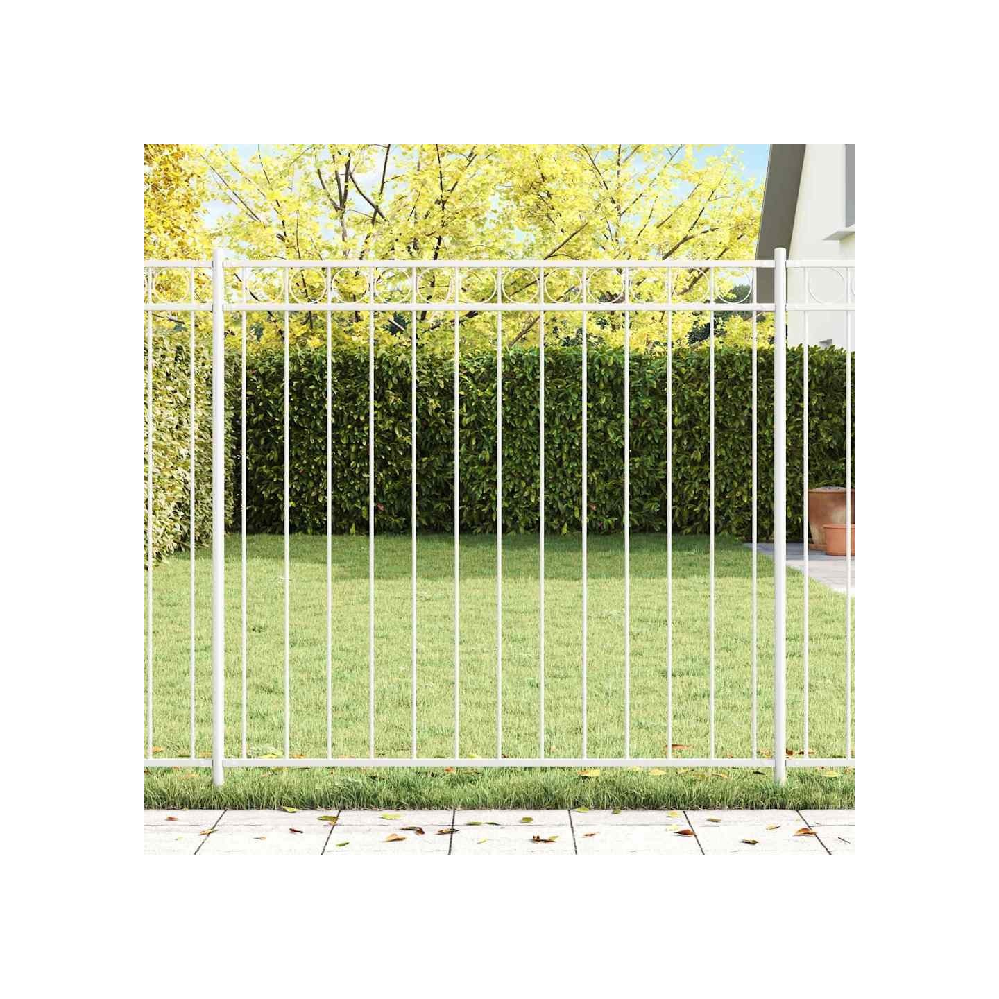 Élément de clôture ASSEN 163 x 150 cm Acier Blanc