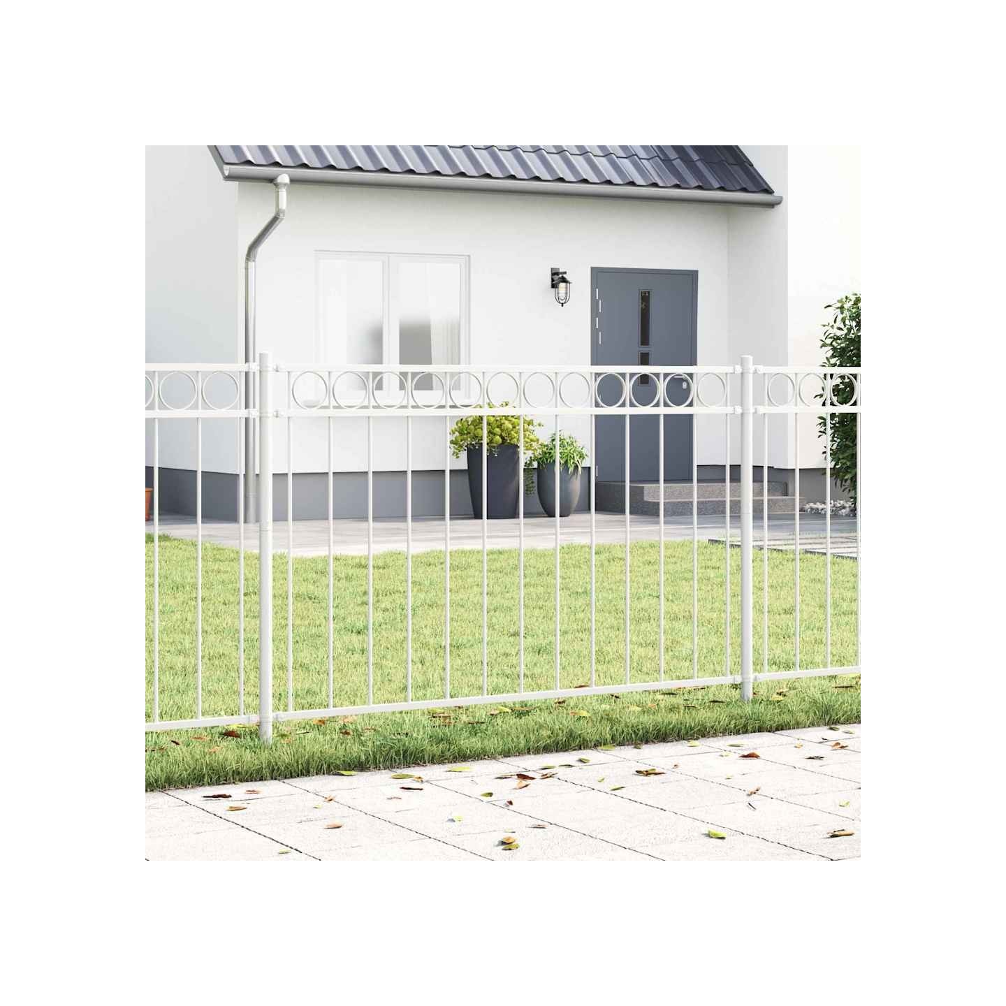 Élément de clôture ASSEN 170 x 150 cm Acier Blanc