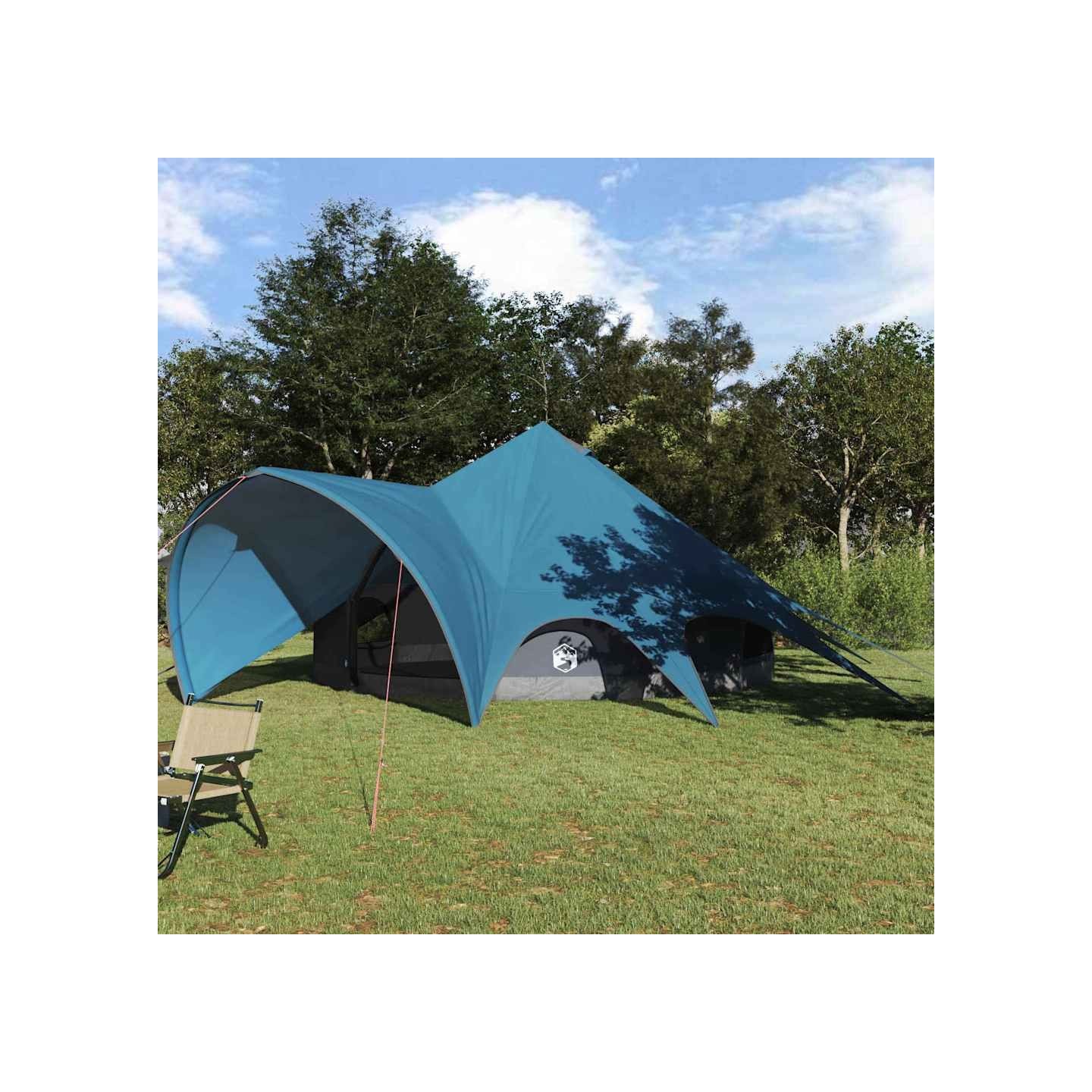 Tente Teepee 7-Personnes 7 personne Bleu et gris