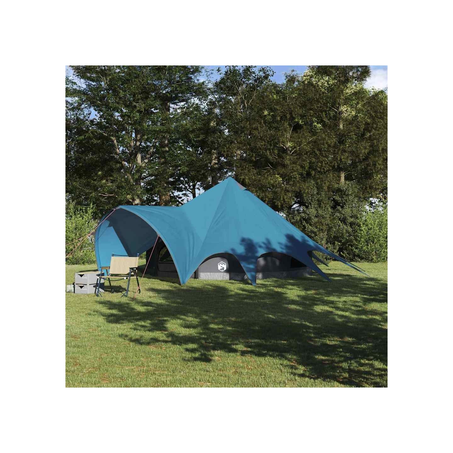 Tente Teepee 5 personnes 5 personne Bleu et gris