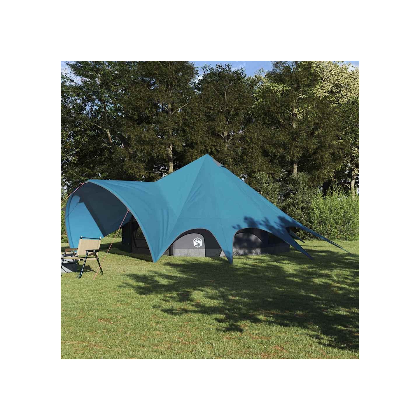 Tente Teepee 9 personnes 9 personne Bleu et gris